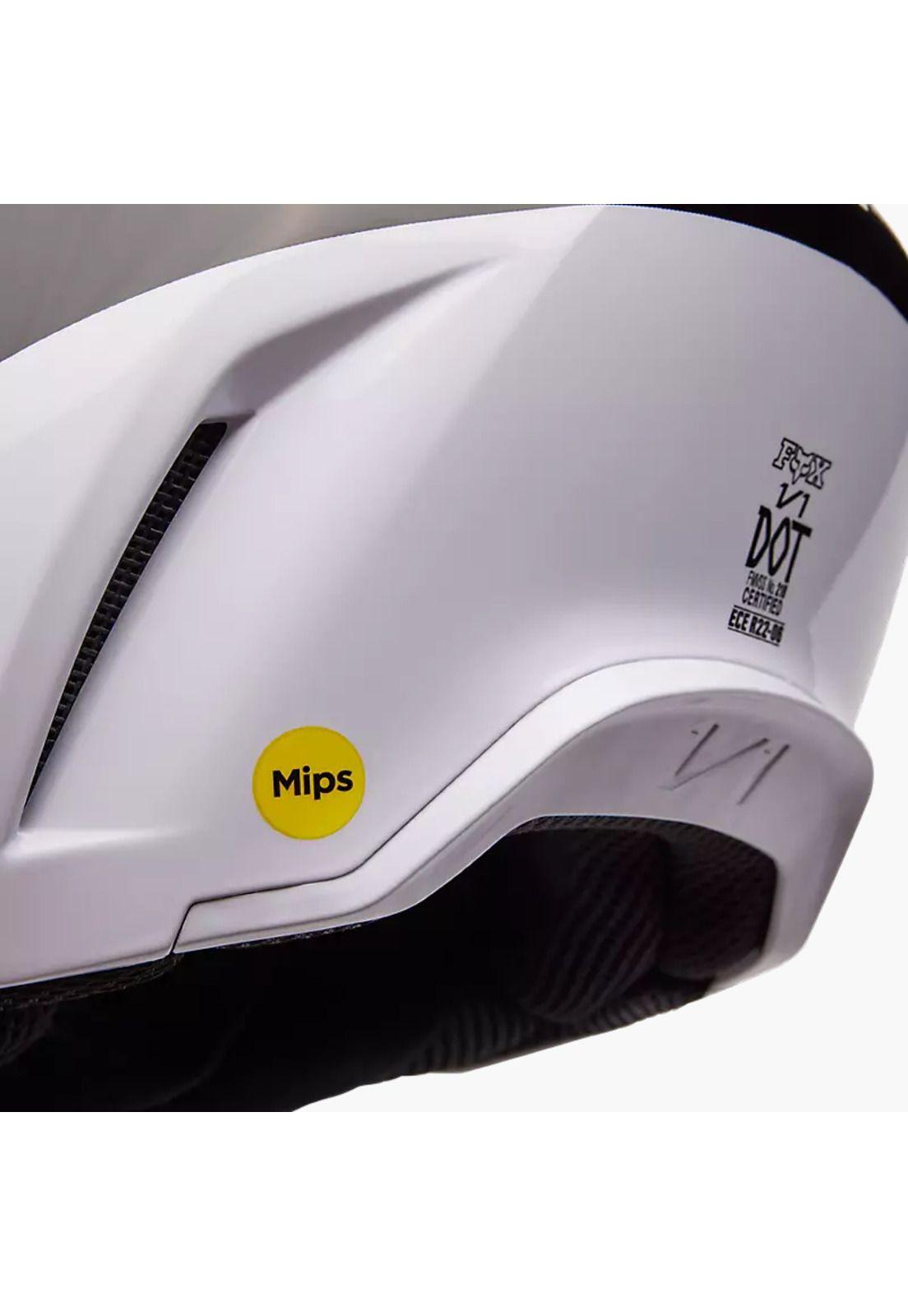 Casco Moto V1 Kozmik Negro/Blanco Fox-8