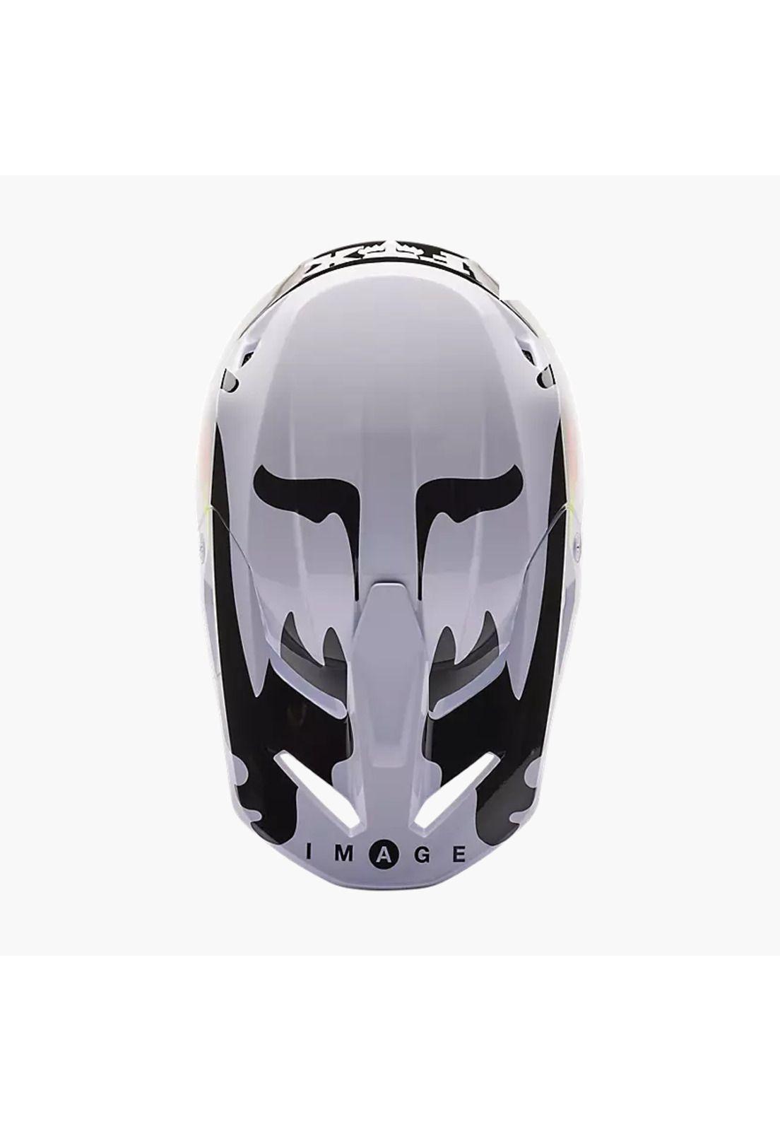 Casco Moto V1 Kozmik Negro/Blanco Fox-3