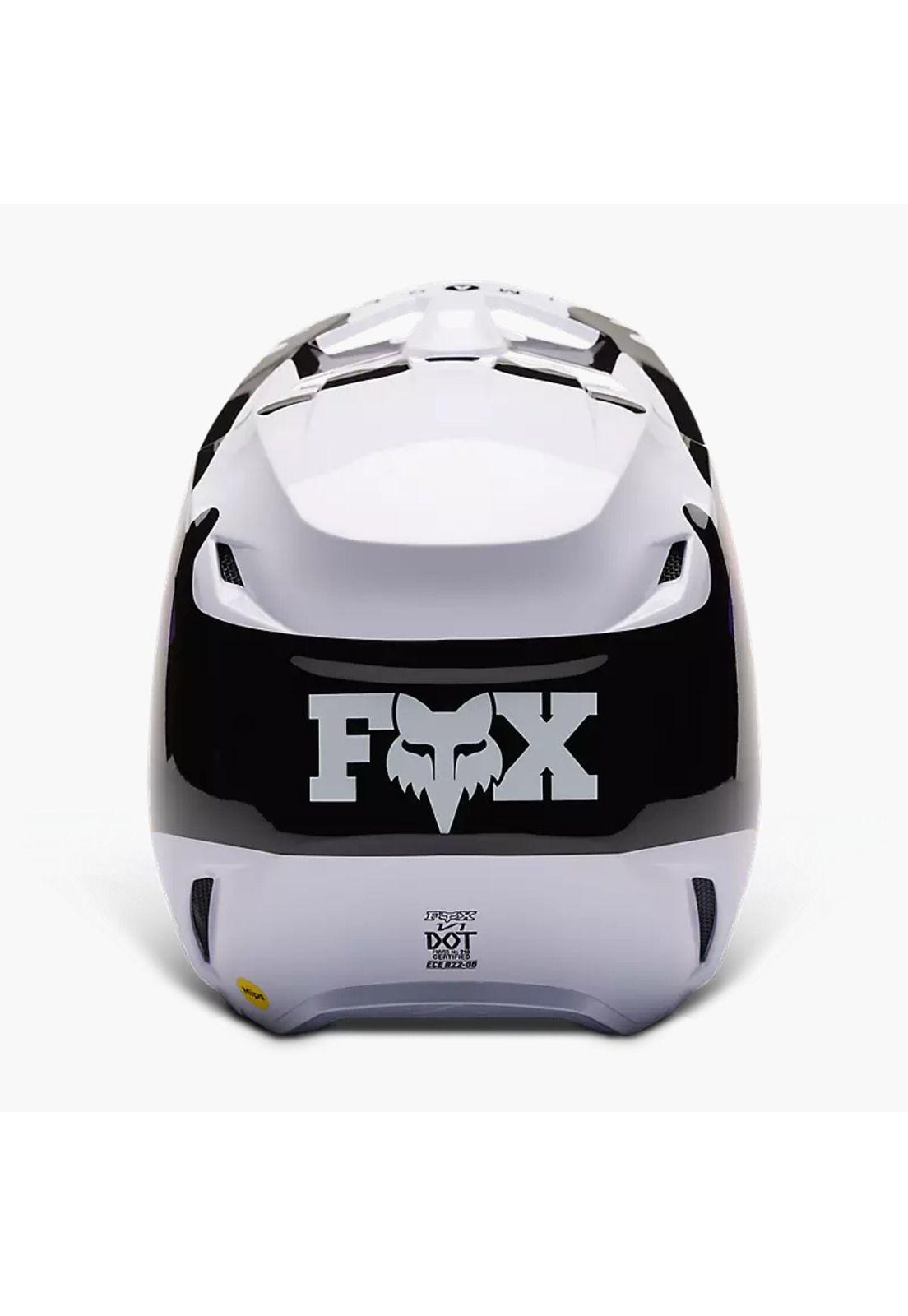Casco Moto V1 Kozmik Negro/Blanco Fox-4