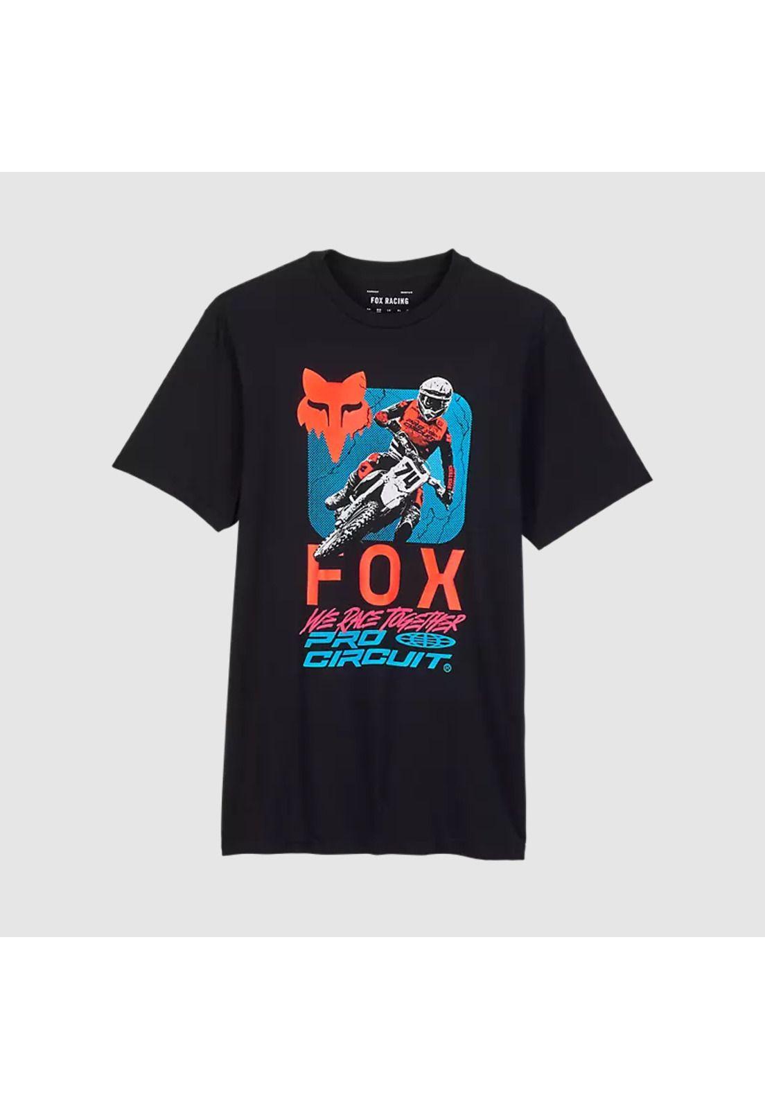 Polera Lifestyle Fox x Pro Circuit Negro Fox-0