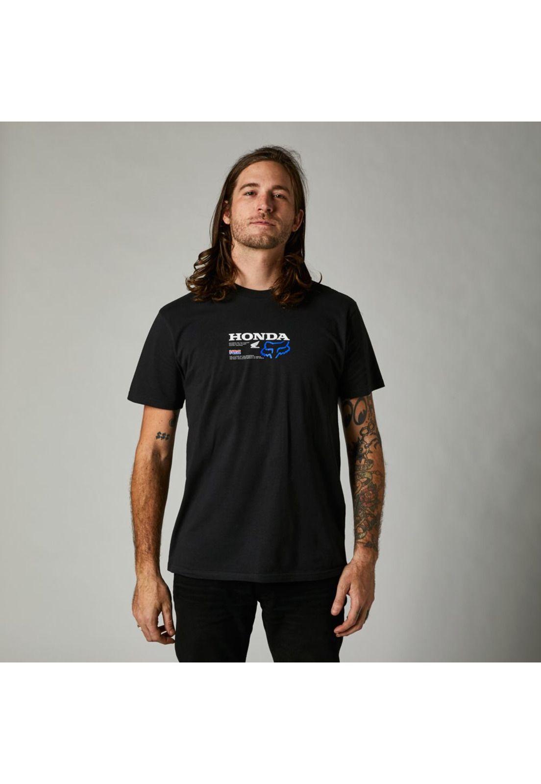 Polera Lifestyle Premium Honda Negro Fox-0