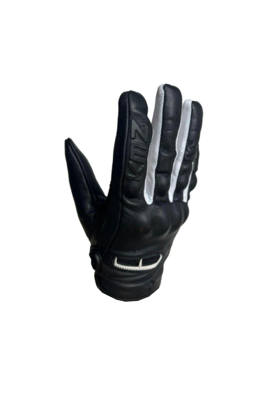 Guantes Moto Calle Mujer Women Negro/Blanco KMZ-0