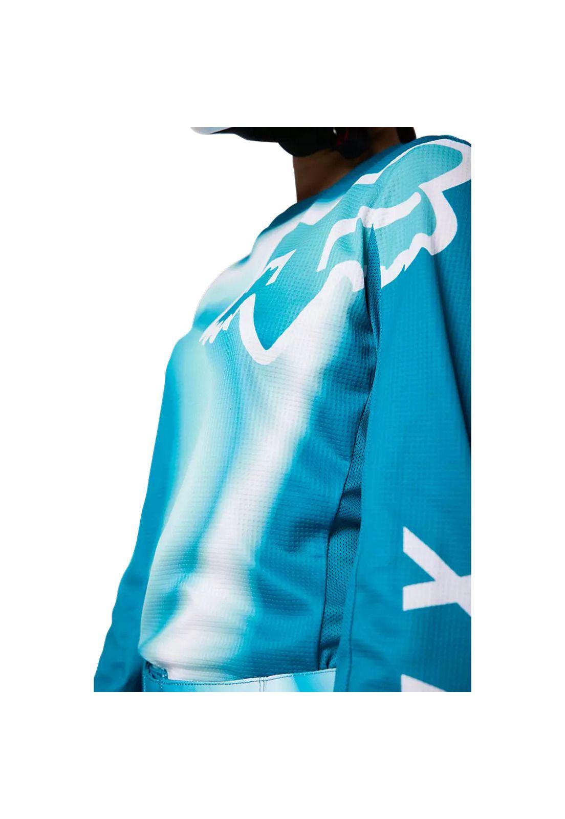 Polera Moto Mujer 180 Toxsyk Celeste Fox-3