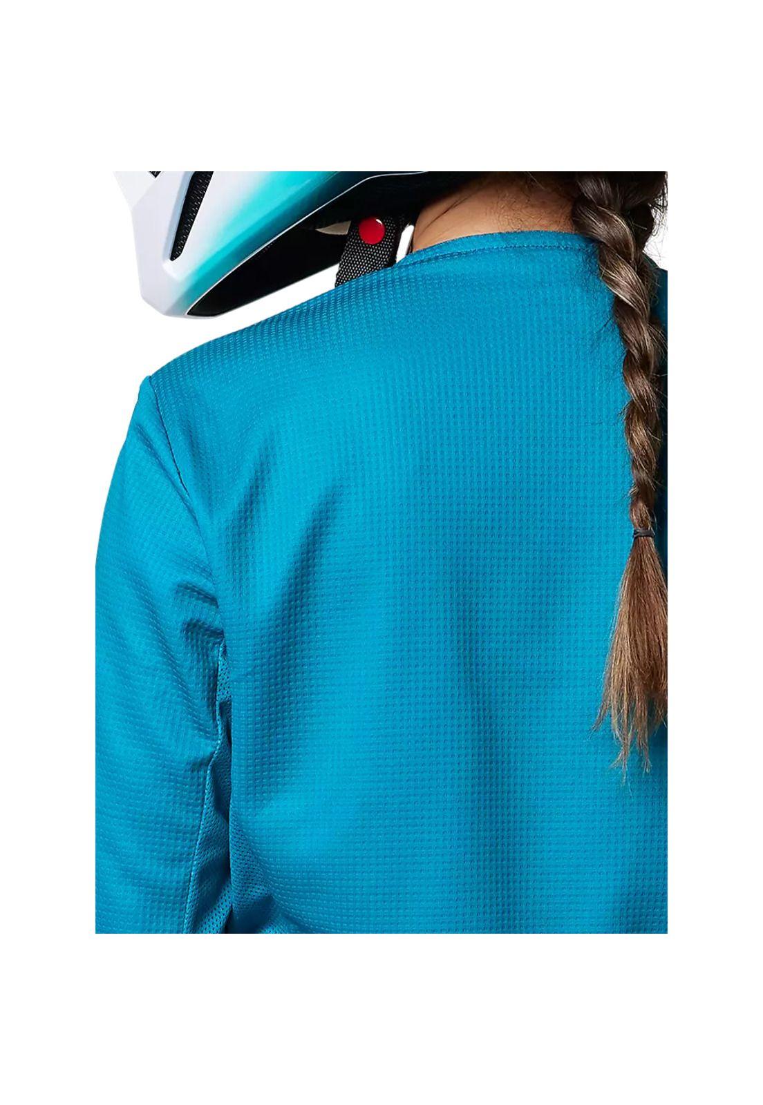 Polera Moto Mujer 180 Toxsyk Celeste Fox-5