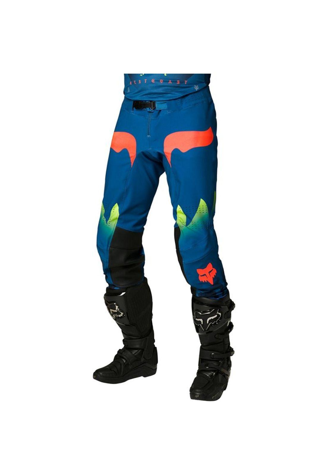 Pantalon Moto Flexair Mawlr Azul Fox-0