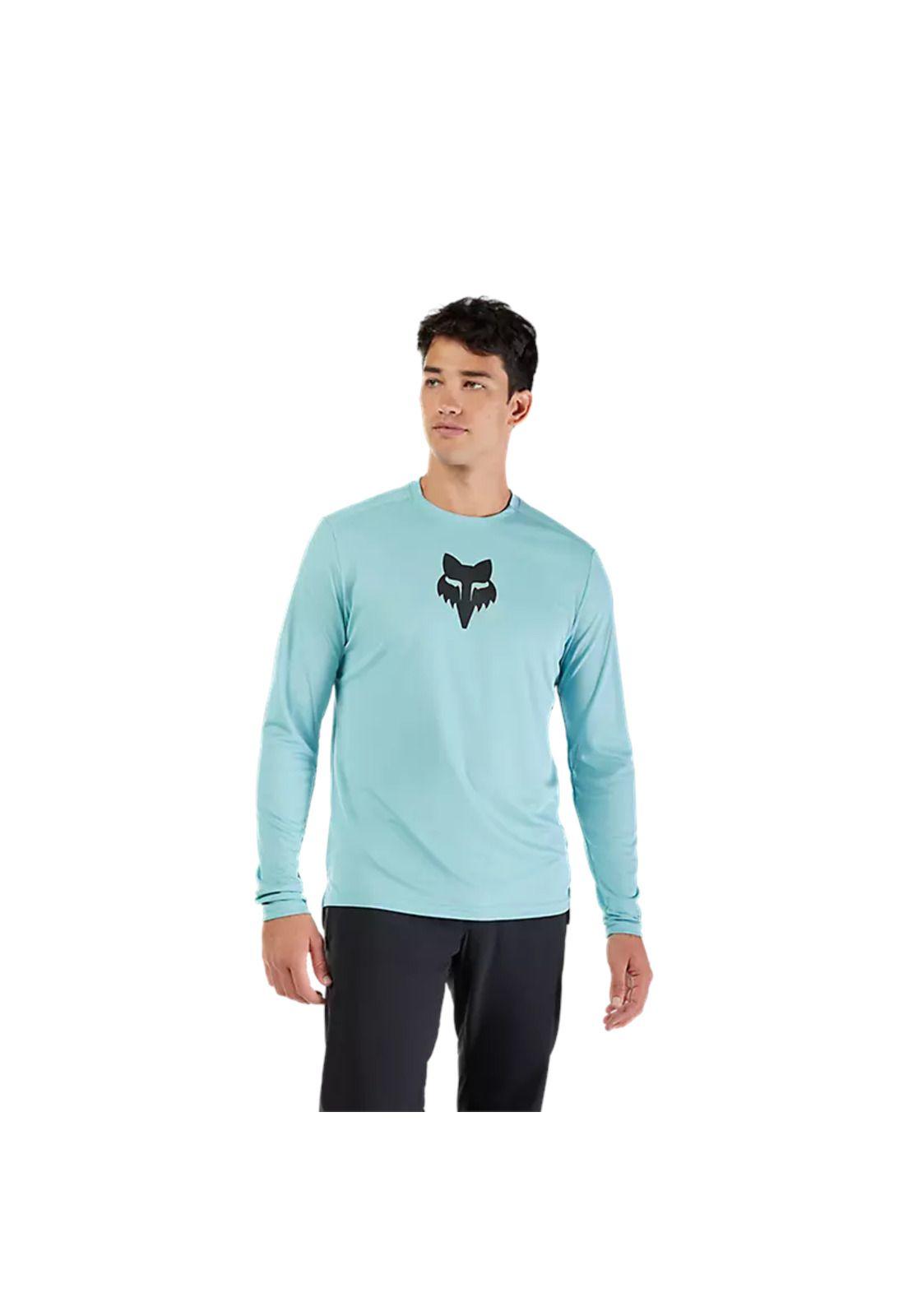 Polera Bicicleta Ranger Head Azul Fox-2