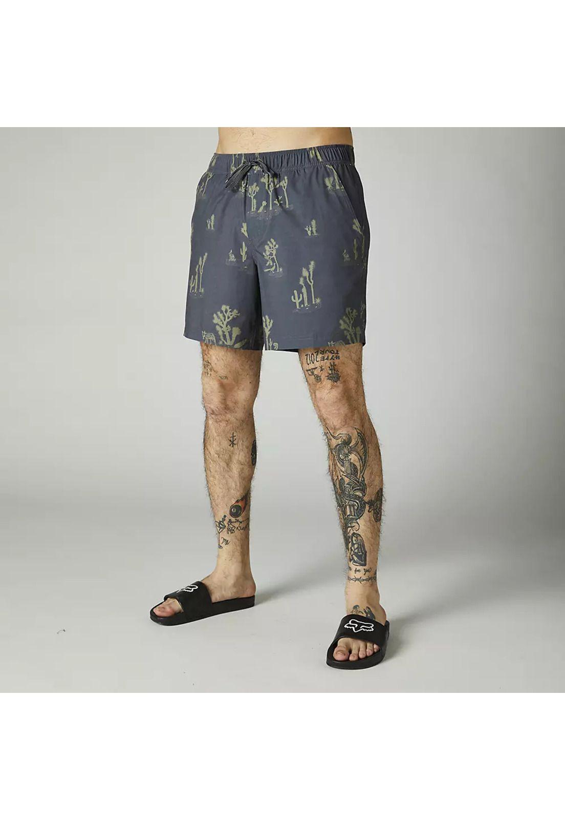 Traje de Baño Lifestyle Beaten Path Volley Gris Fox-4