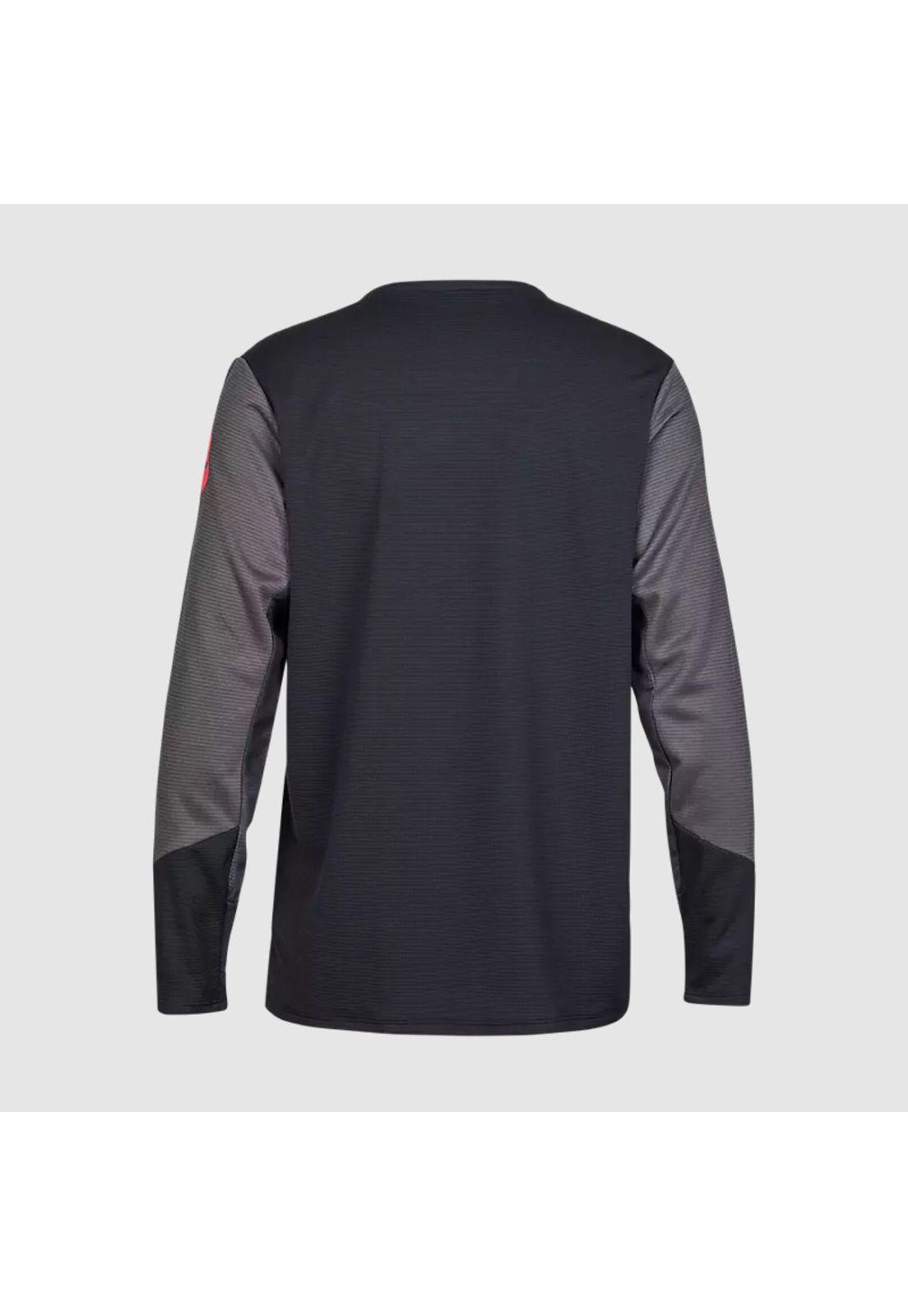 Polera Bicicleta Niño Defend Taunt Manga Larga Negro Fox-1