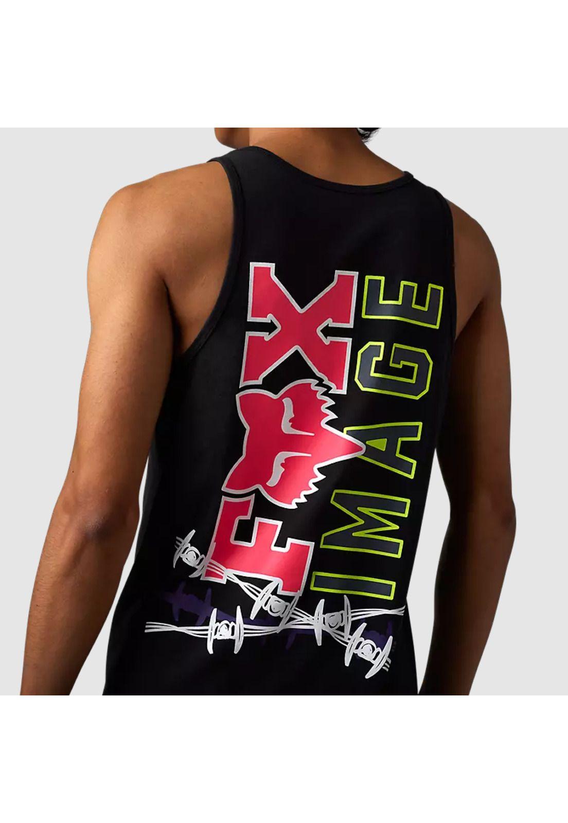 Polera Lifestyle Barbed Wire II Tank Sin Mangas Negro Fox-3