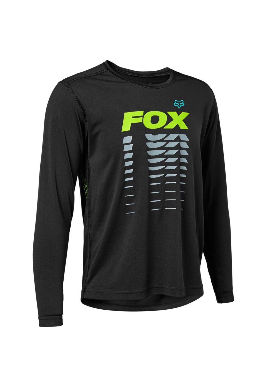 Polera Bicicleta Niño Ranger LS Negro Fox-0