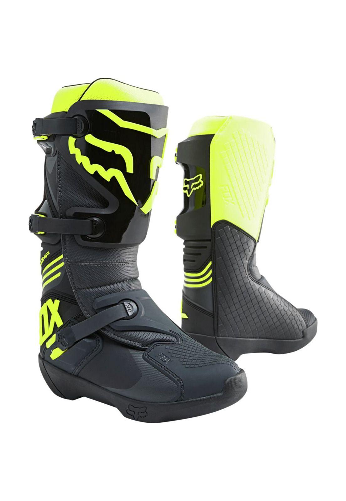 Botas Moto Comp Negro/Amarillo Fox-0