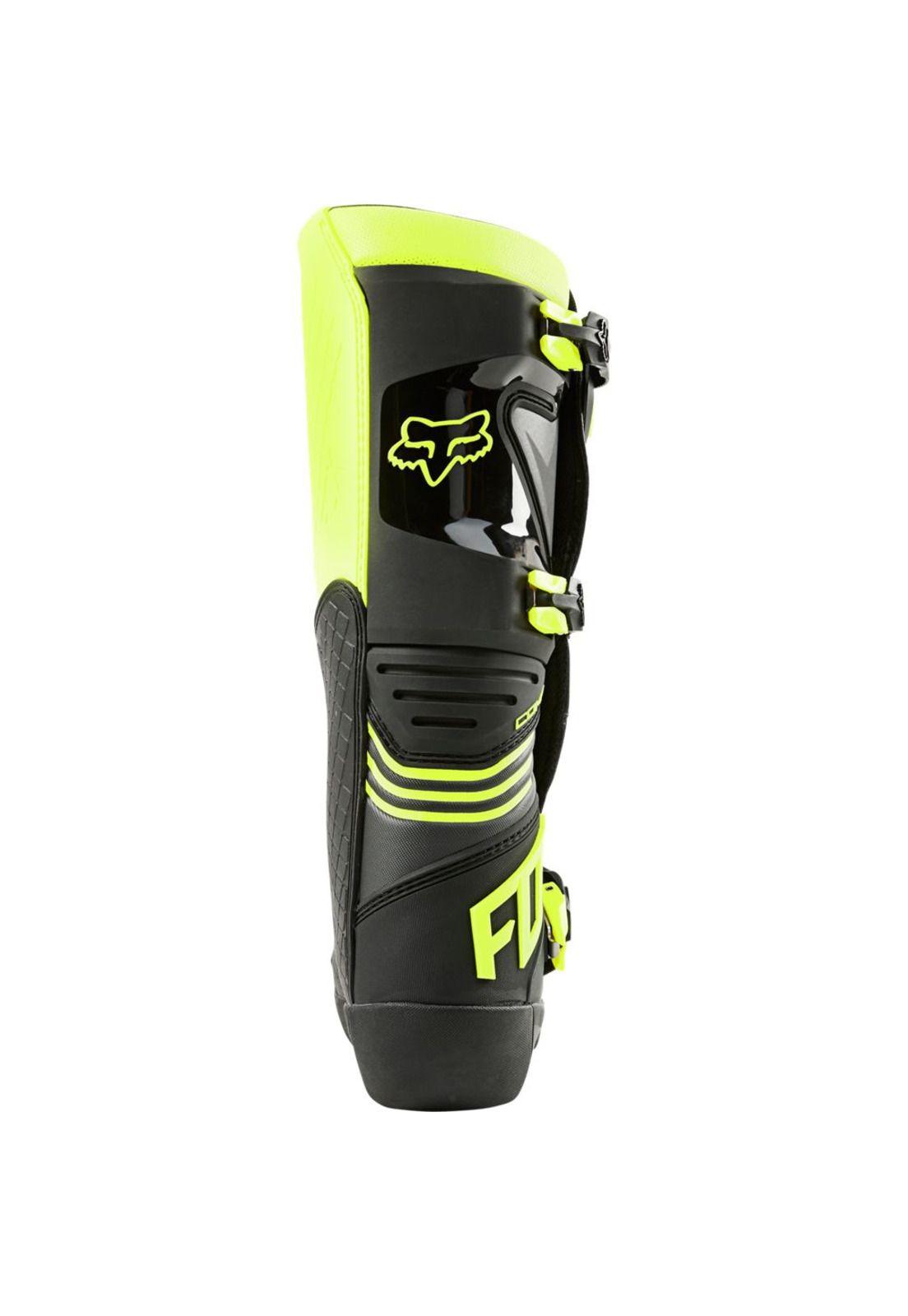 Botas Moto Comp Negro/Amarillo Fox-3