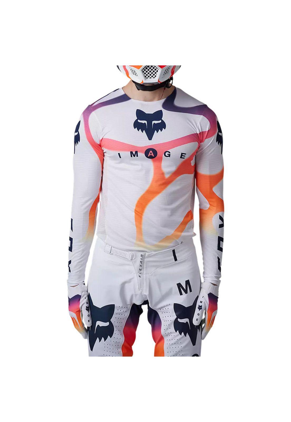 Polera Moto Flexair Ryvr Edicion Limitada Blanco Fox-1