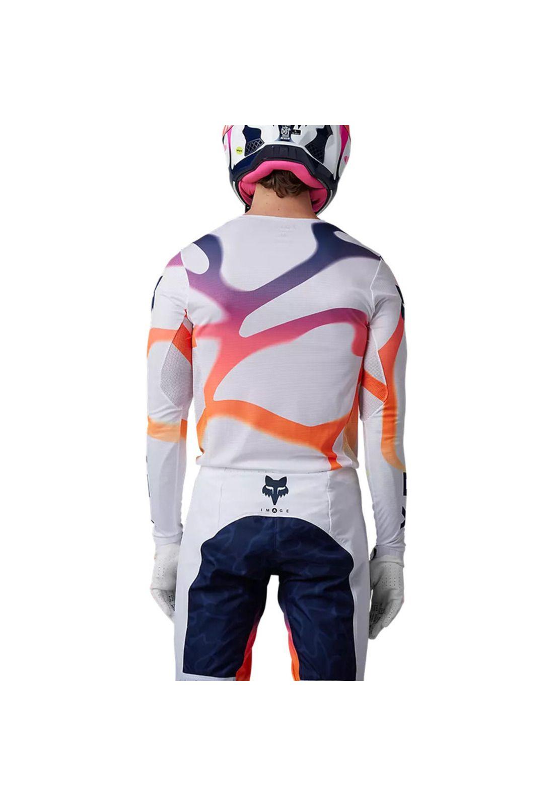 Polera Moto Flexair Ryvr Edicion Limitada Blanco Fox-2