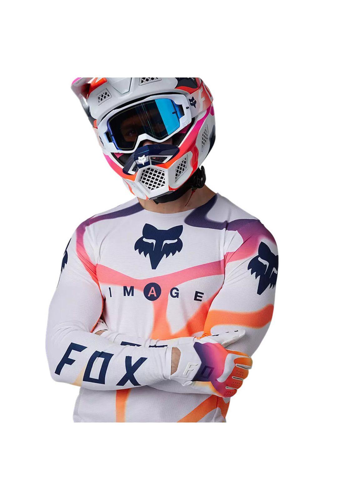 Polera Moto Flexair Ryvr Edicion Limitada Blanco Fox-3