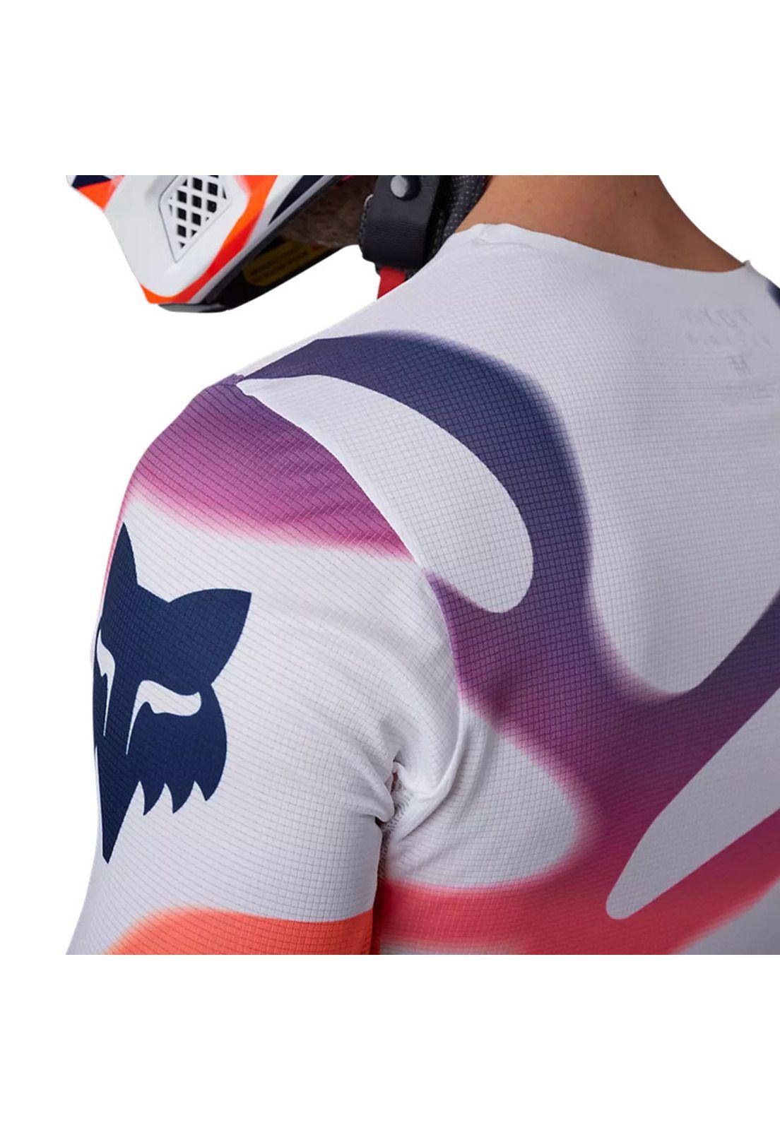 Polera Moto Flexair Ryvr Edicion Limitada Blanco Fox-4