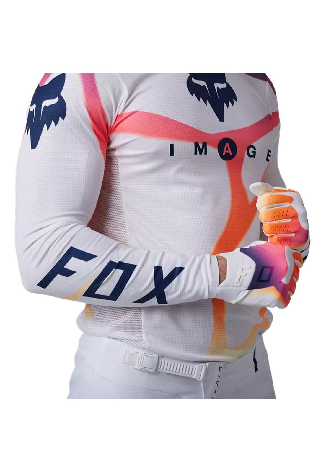 Polera Moto Flexair Ryvr Edicion Limitada Blanco Fox-5