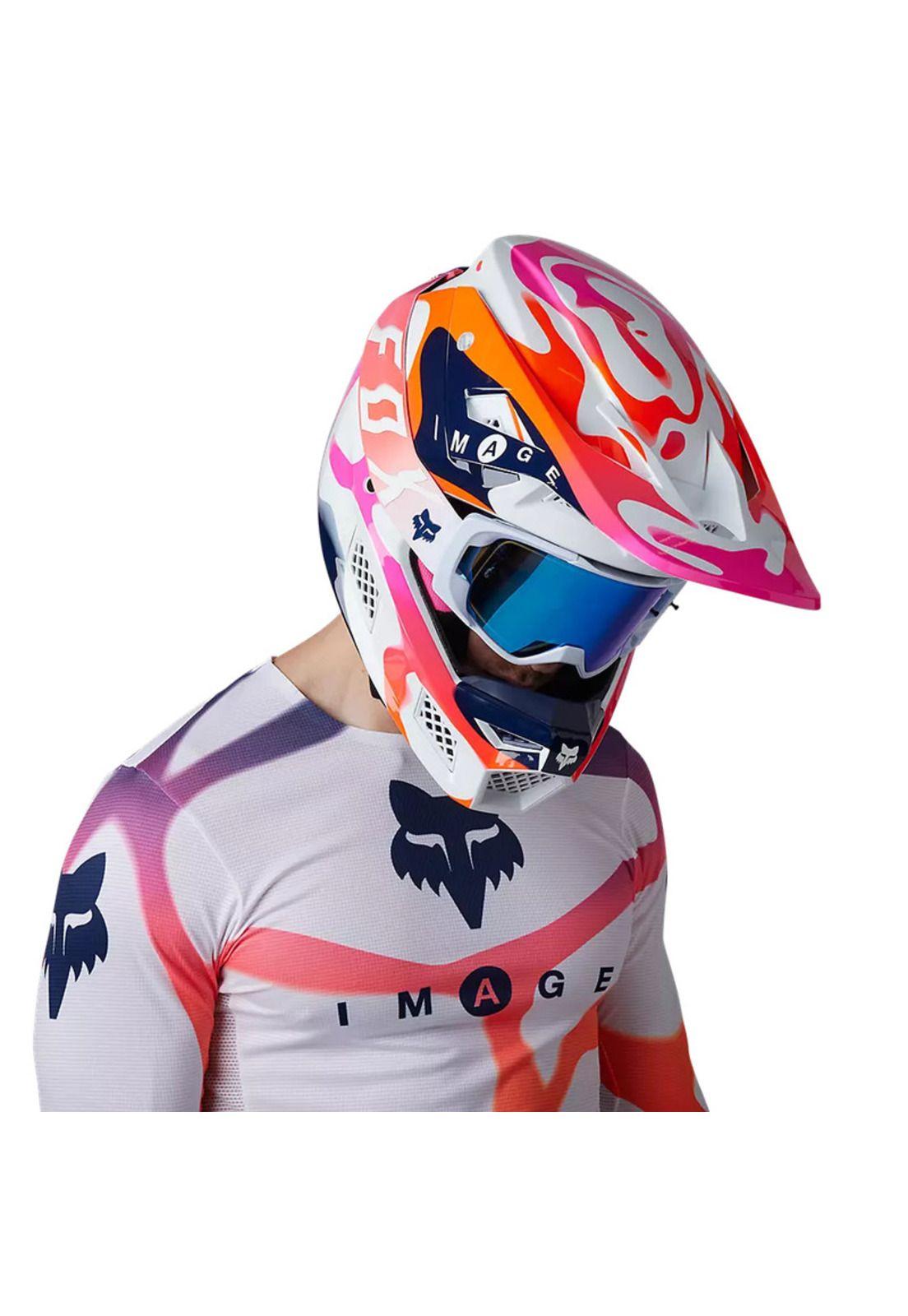 Polera Moto Flexair Ryvr Edicion Limitada Blanco Fox-6