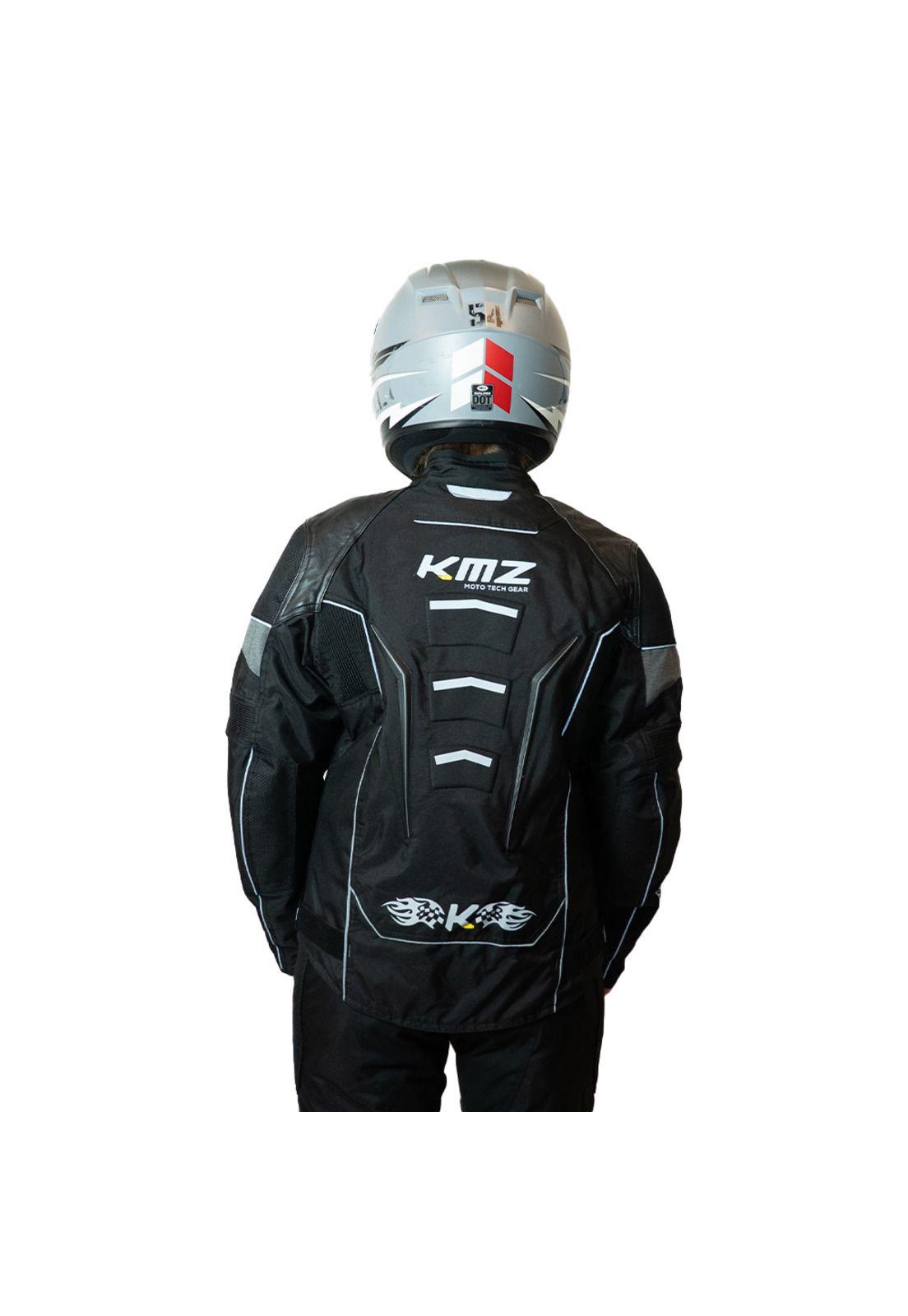 Chaqueta Moto Calle Mujer Streetflow Apex Gris Kmz -1
