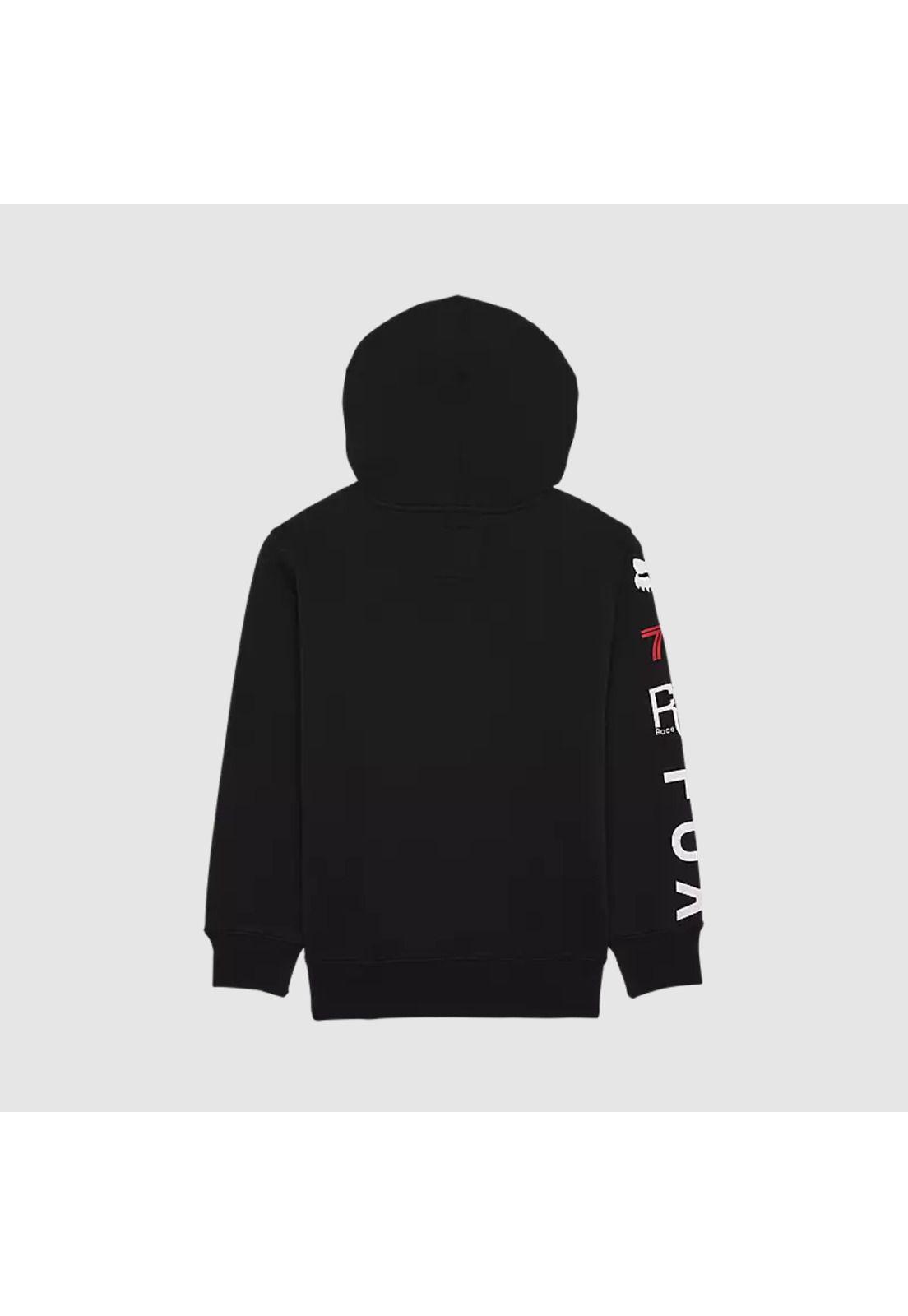Poleron Lifestyle Niño Canguro Race Spec Negro Fox-1