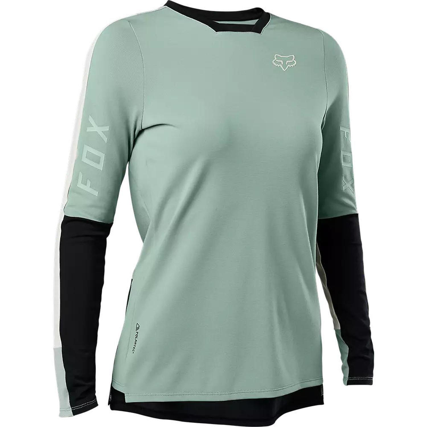 Polera Bicicleta Mujer Defend Pro Manga Larga Gris Fox-1