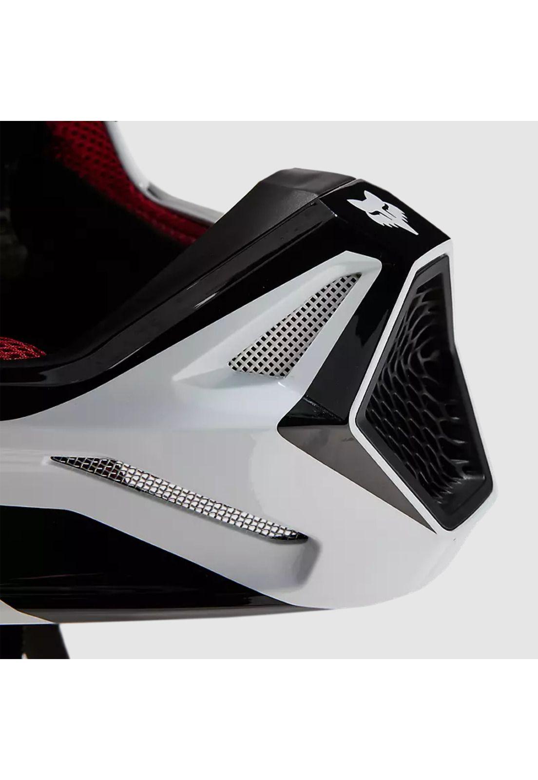 Casco Moto V1 Flora Blanco/Negro Fox-7