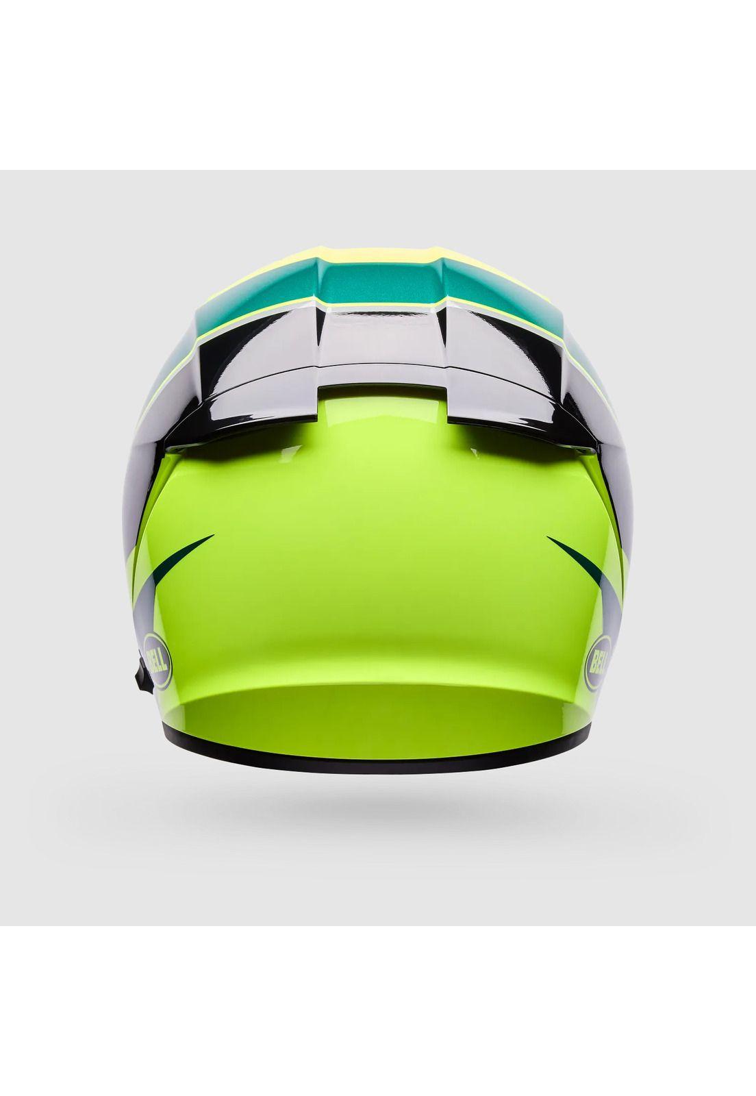 Casco Moto Calle Lithium Flip Amarillo Bell-2