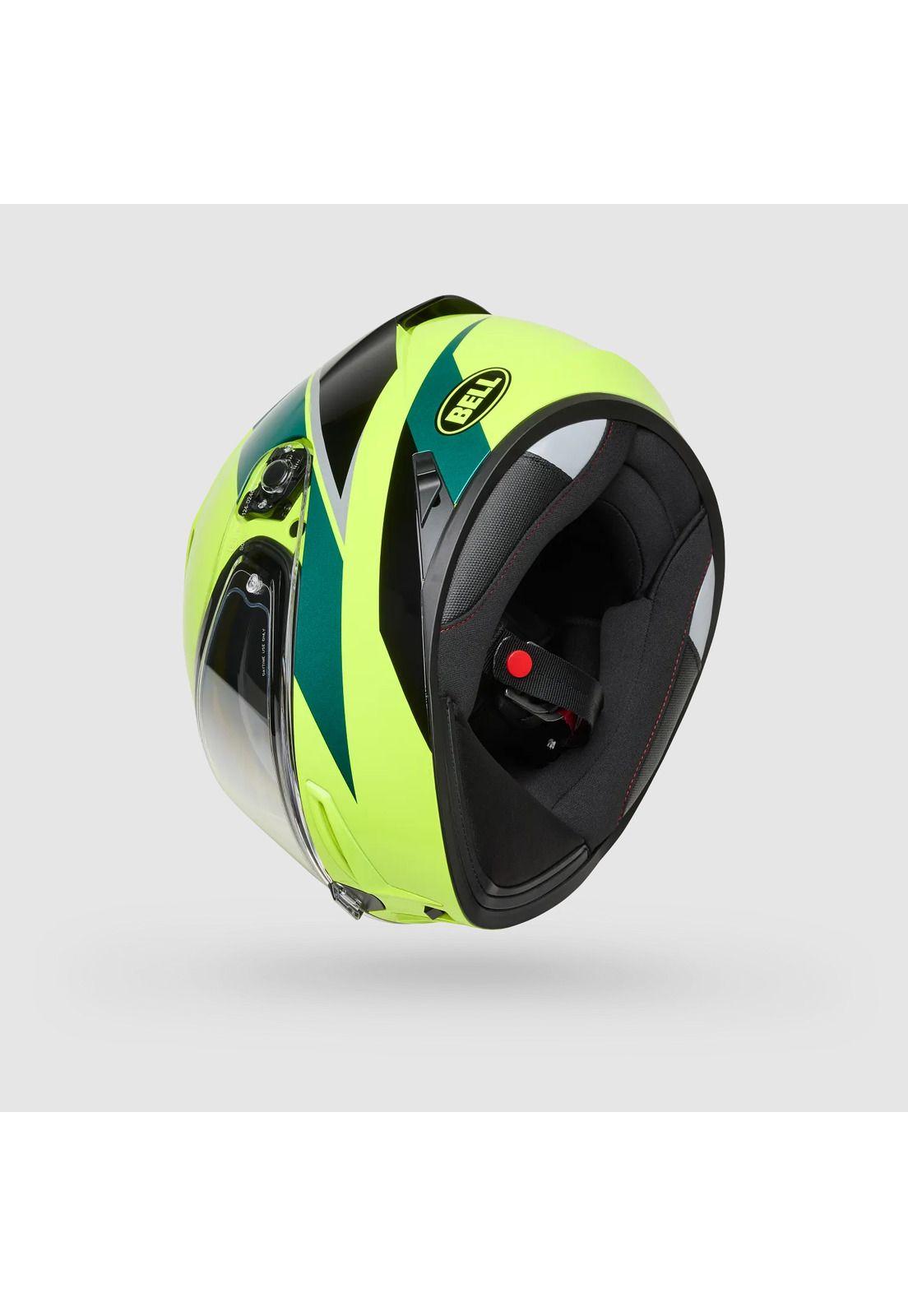 Casco Moto Calle Lithium Flip Amarillo Bell-3