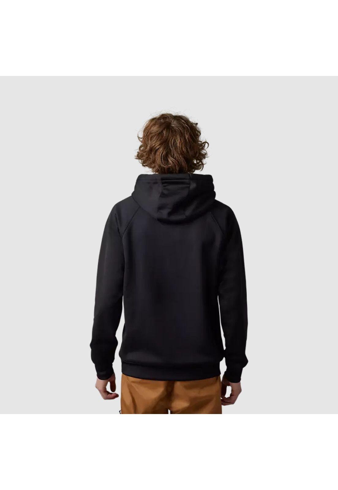 Poleron Lifestyle Pullover Shield con Capucha Negro Fox-2
