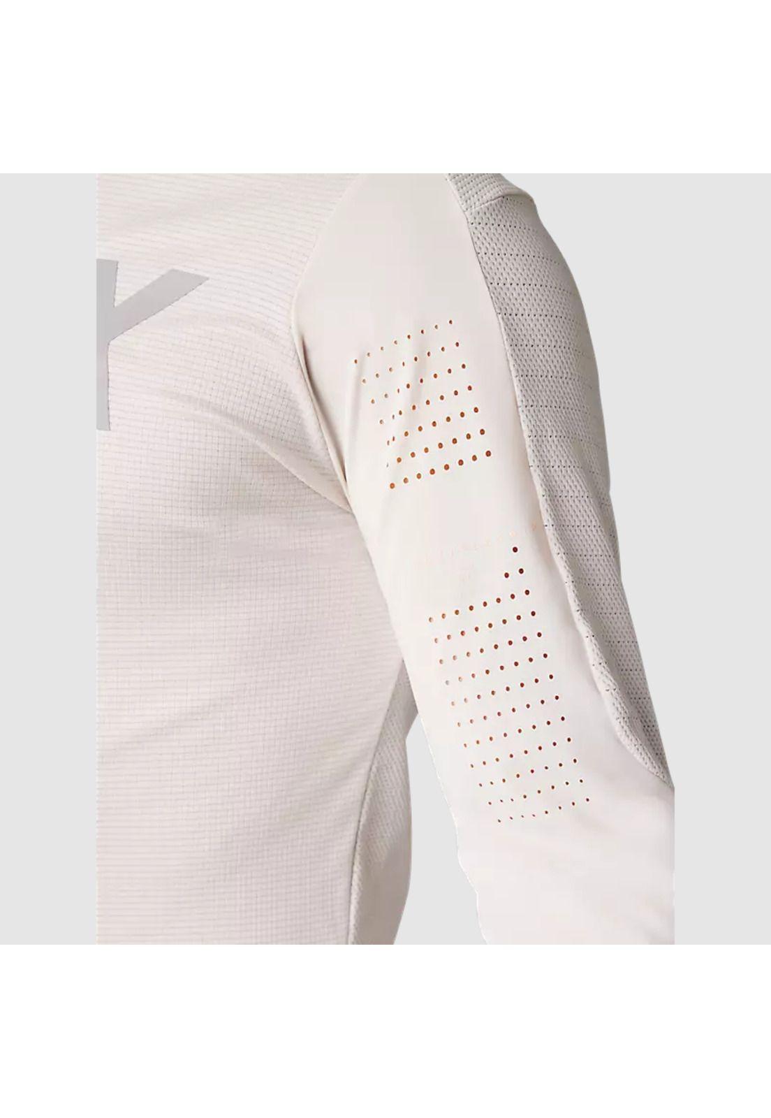 Polera Bicicleta Flexair Pro Manga Larga Blanco Fox-3