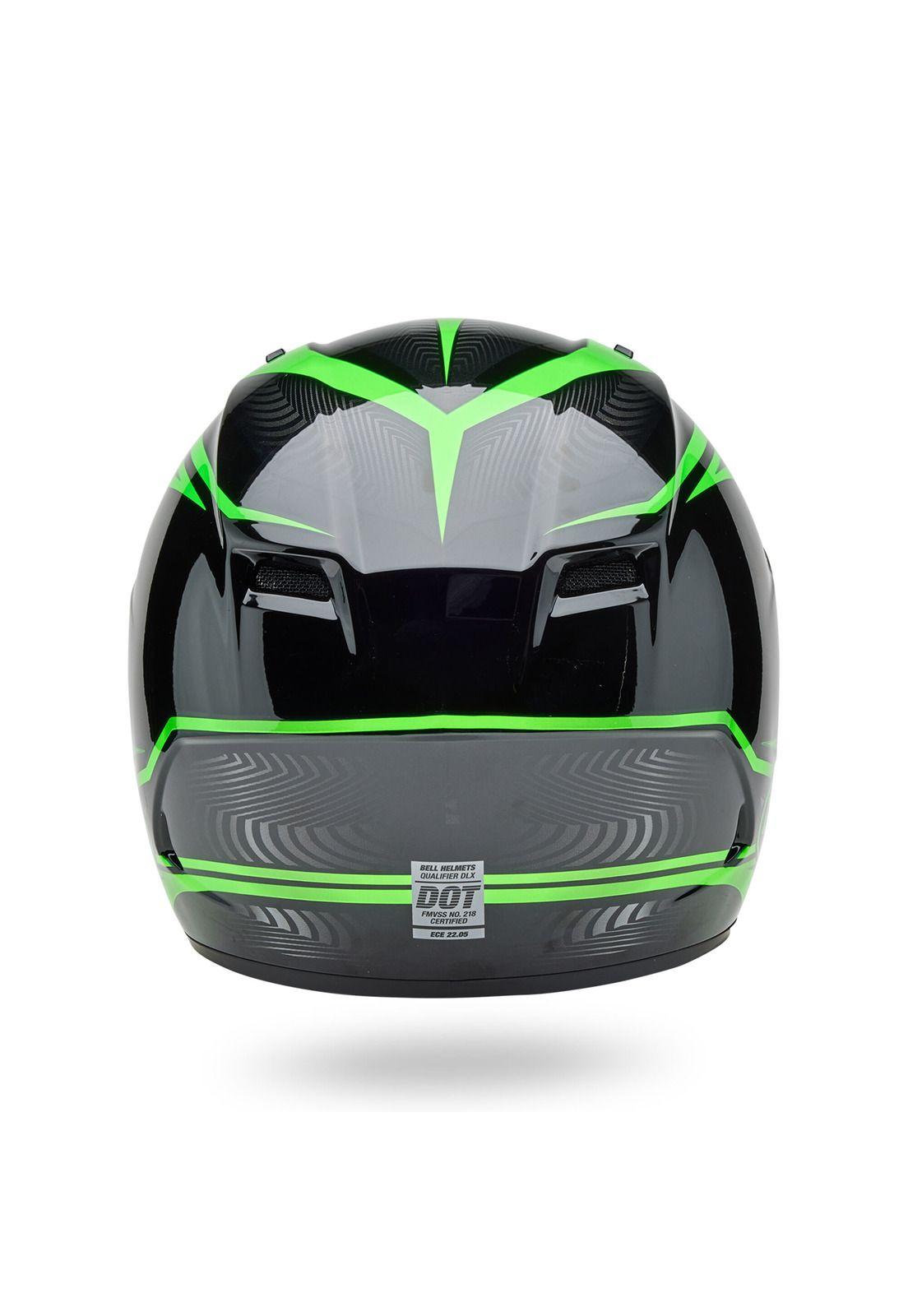 Casco Moto Calle Qualifier Verde Bell-4