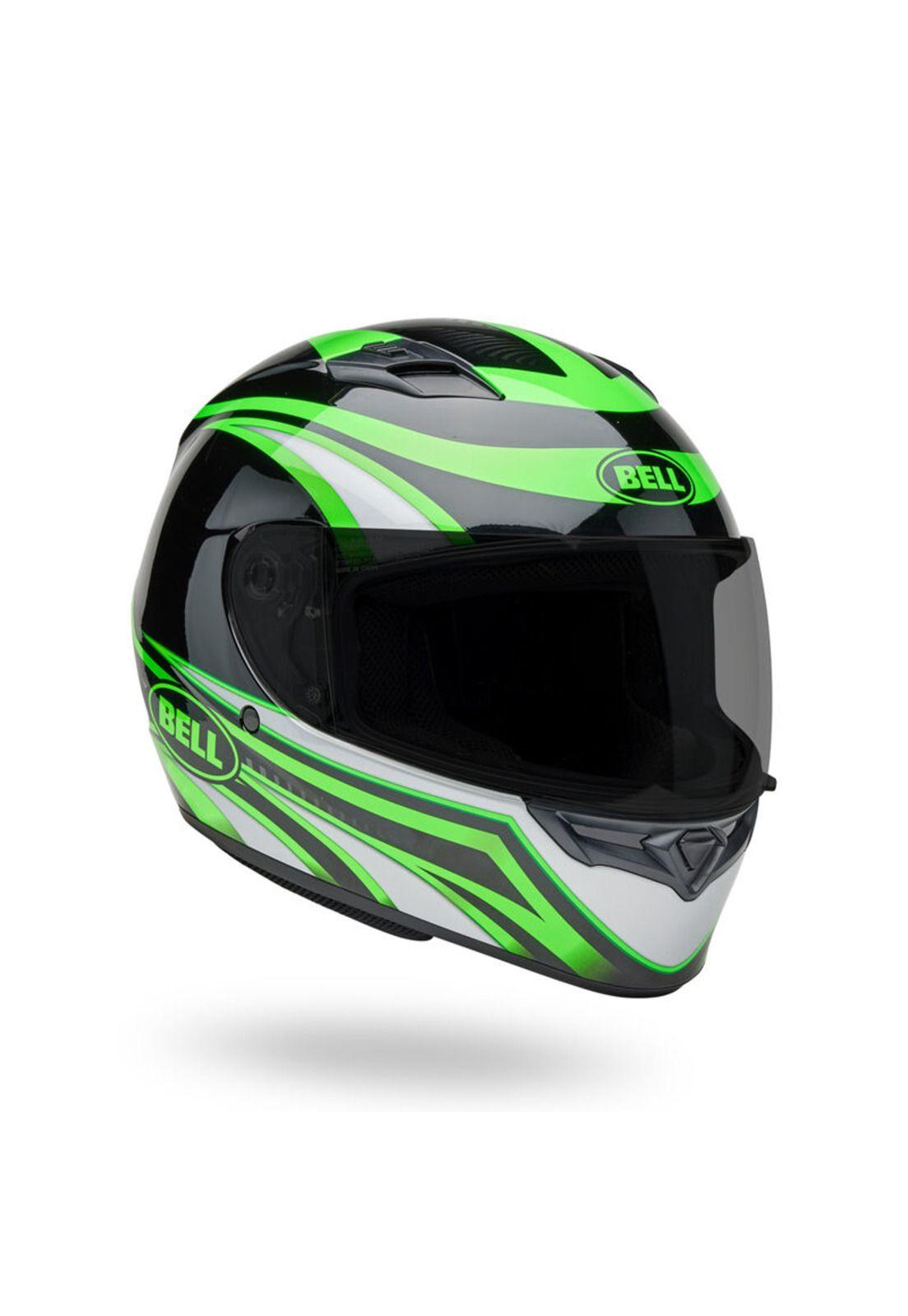Casco Moto Calle Qualifier Verde Bell-2