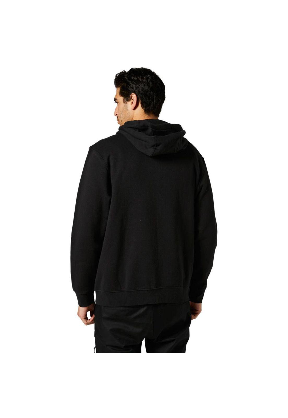 Poleron Lifestyle Pinnacle Zip Negro/Negro Fox-1