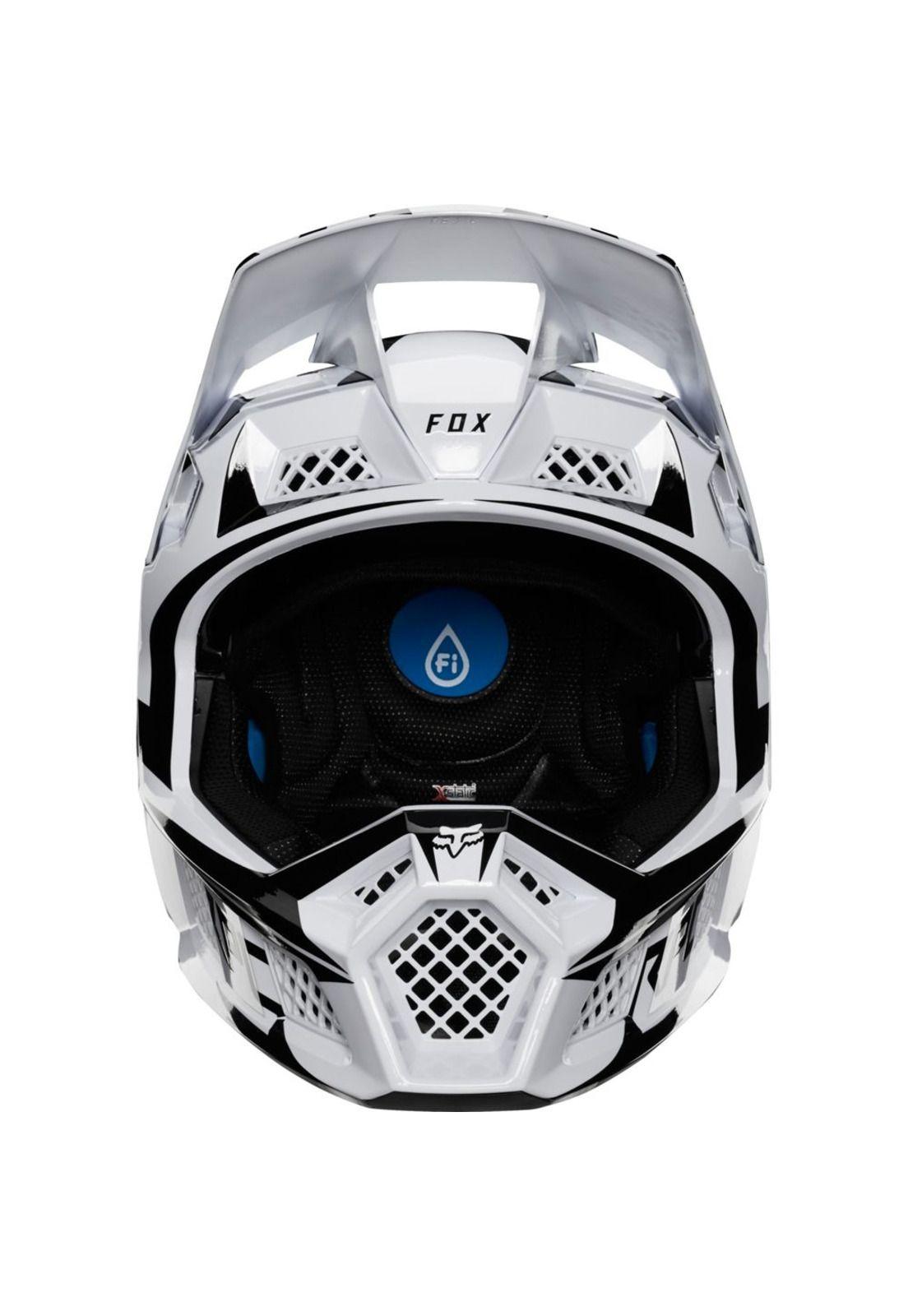 Casco Bicicleta Rampage Pro Carbon Blanco Beast Fox-4
