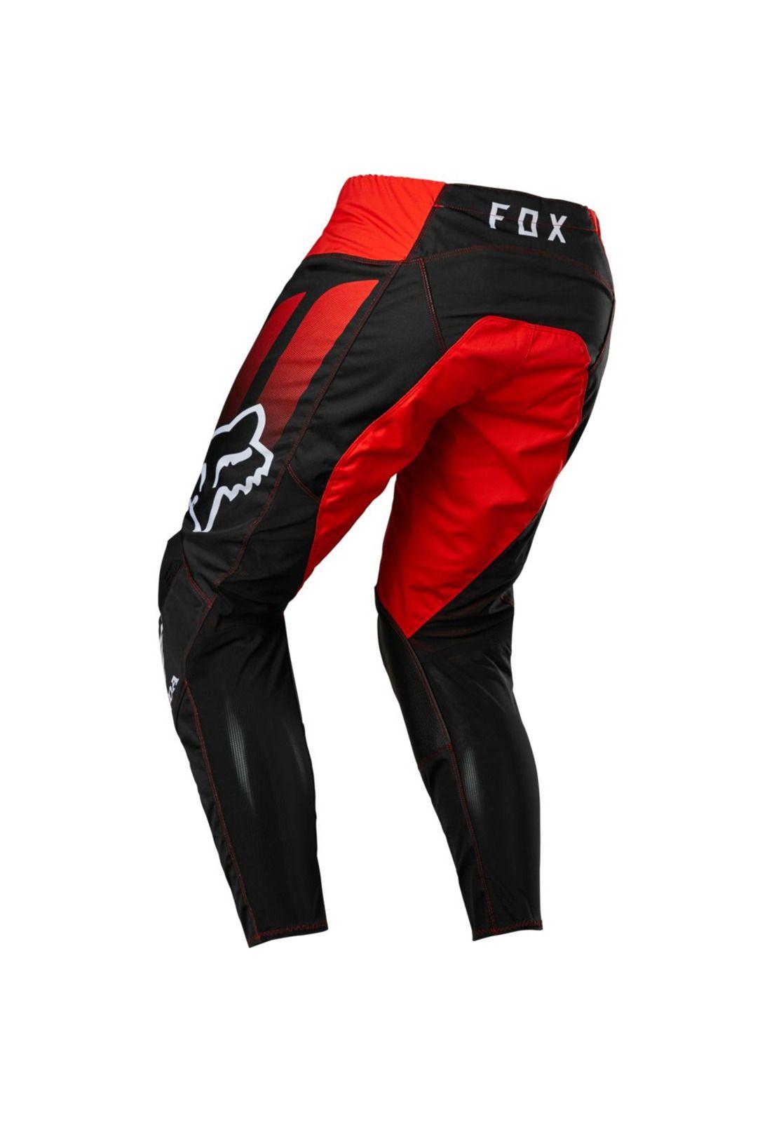 Pantalon Moto 180 Honda Negro/Rojo Fox-2