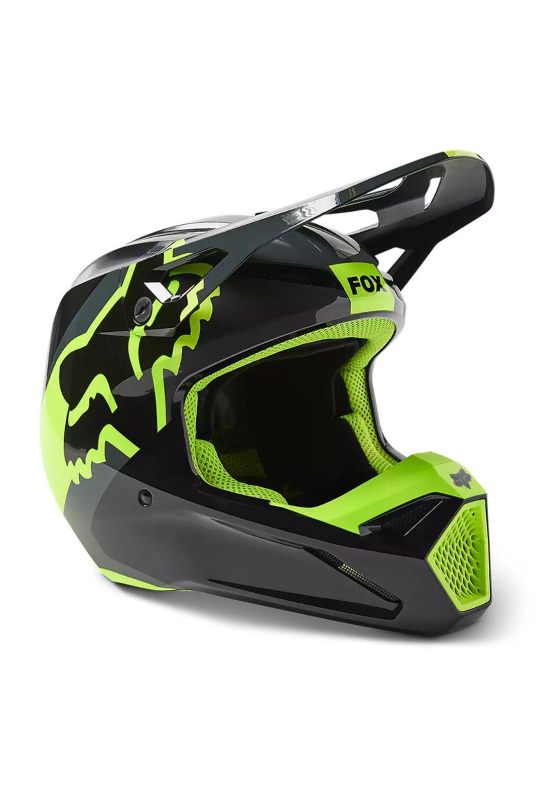 Casco Moto Niño V1 Xpozr Negro Fox-0