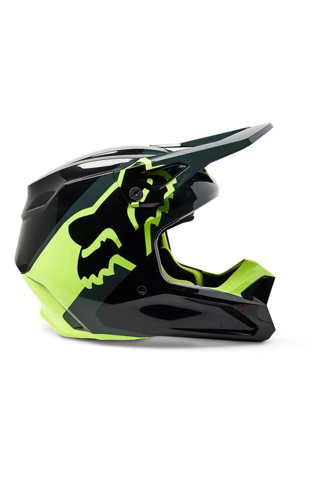 Casco Moto Niño V1 Xpozr Negro Fox-1