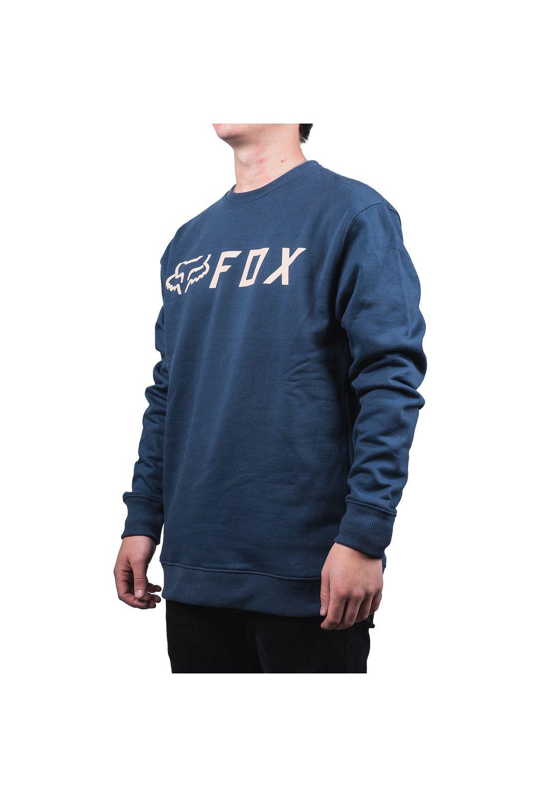 Poleron Lifestyle Refract Crew Azul Fox-2