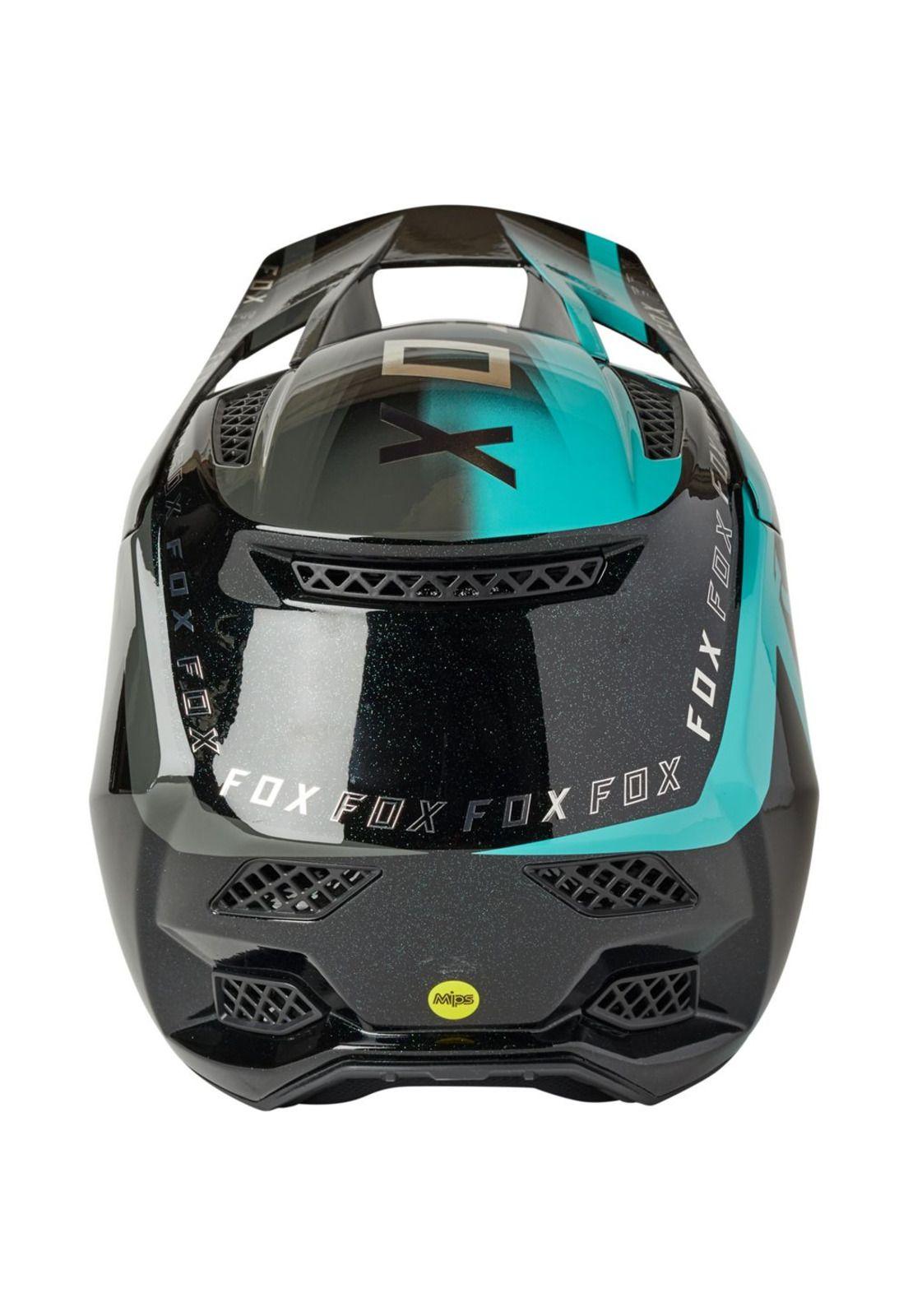 Casco Bicicleta Rampage Pro Carbon Mips Negro Esmeralda Fox-3