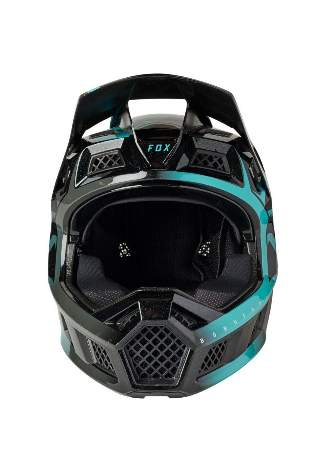 Casco Bicicleta Rampage Pro Carbon Mips Negro Esmeralda Fox-4