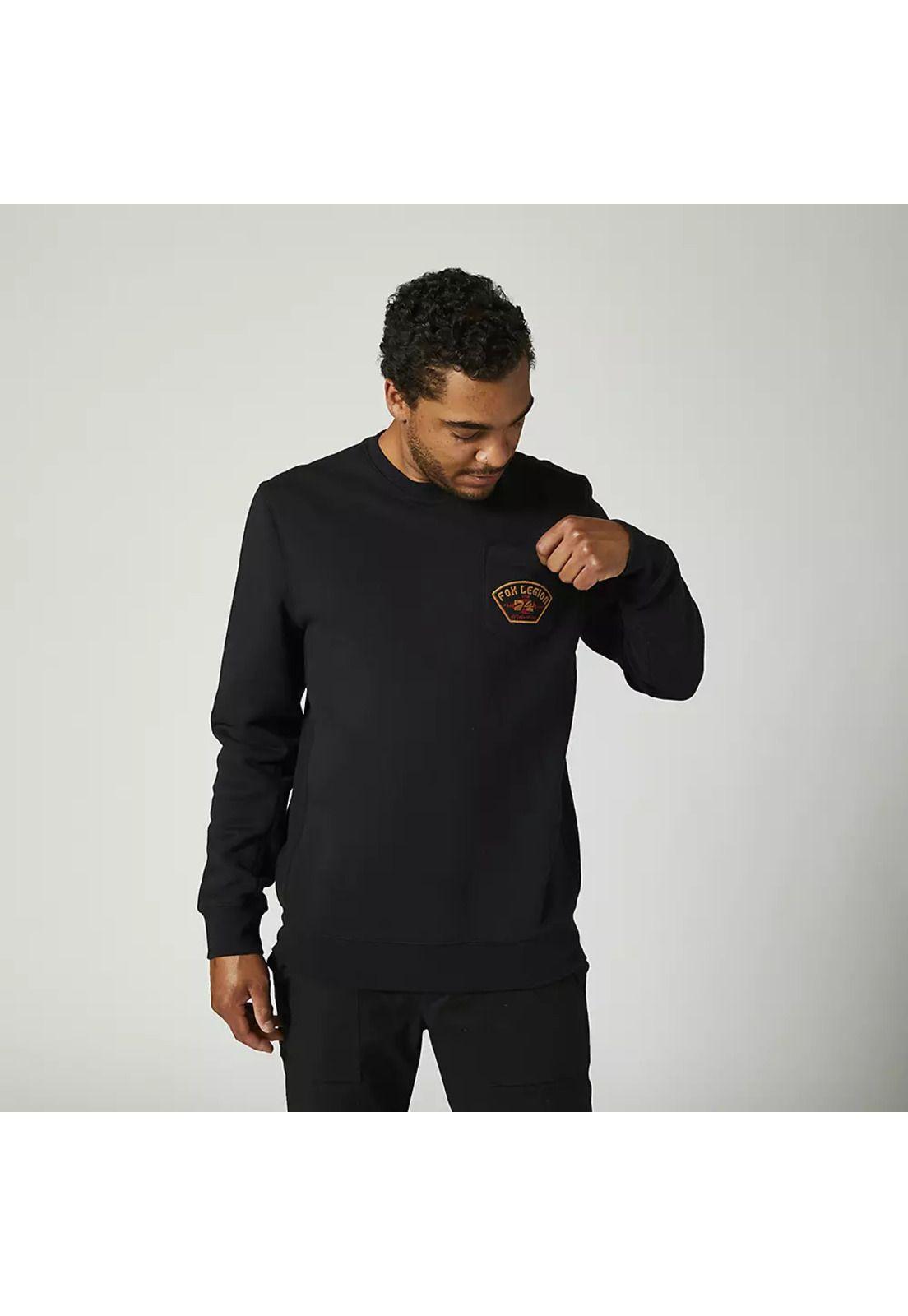 Poleron Lifestyle At Bay Crew Negro Fox-2
