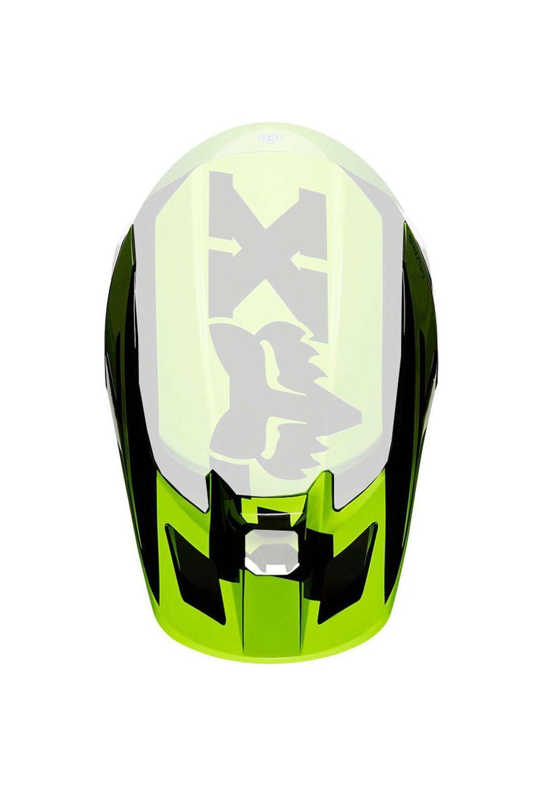 Visera Moto Niño V2 Hayl Flo Amarillo Fox-0