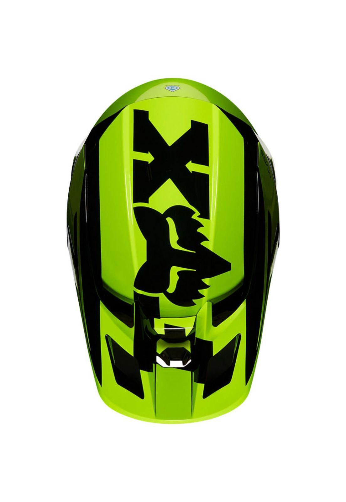 Visera Moto Niño V2 Hayl Flo Amarillo Fox-1
