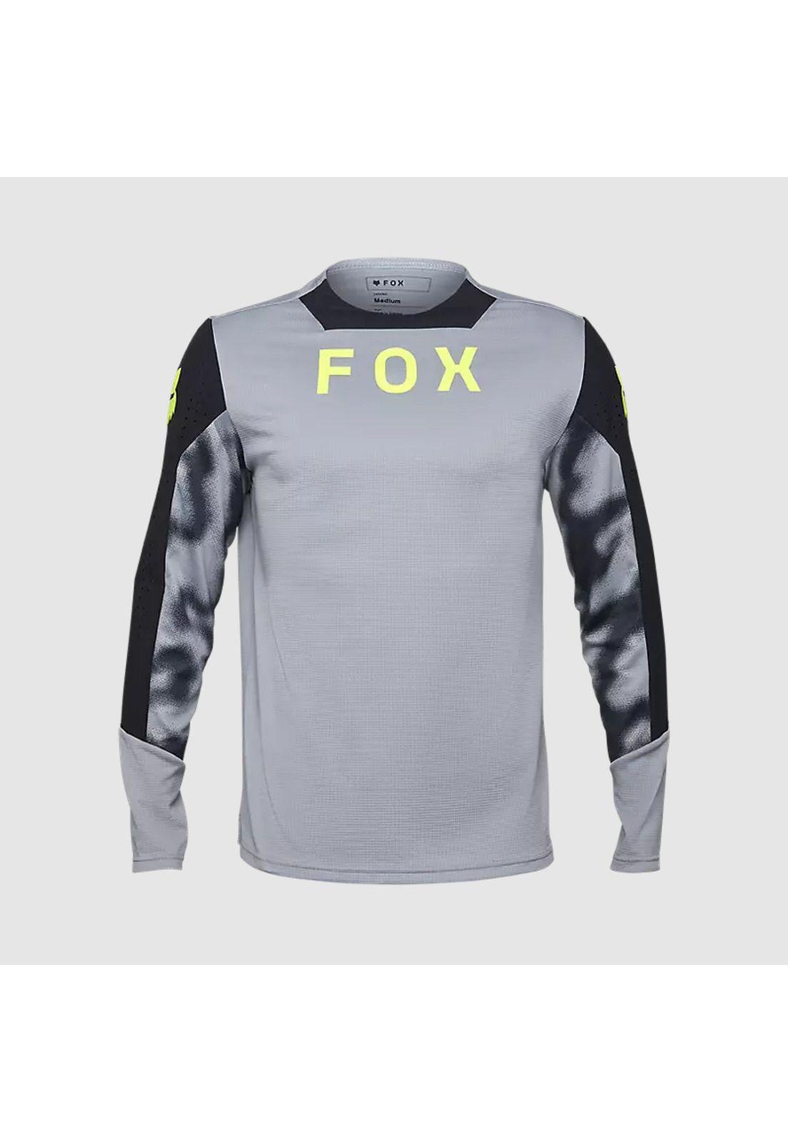 Polera Bicicleta Defend Taunt Manga Larga Gris Fox-0