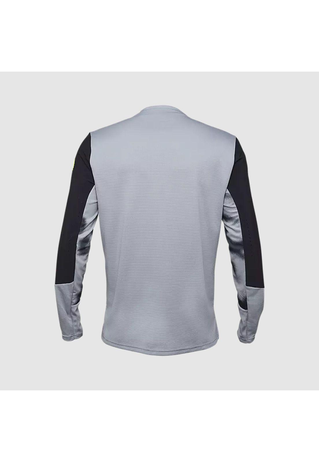 Polera Bicicleta Defend Taunt Manga Larga Gris Fox-1