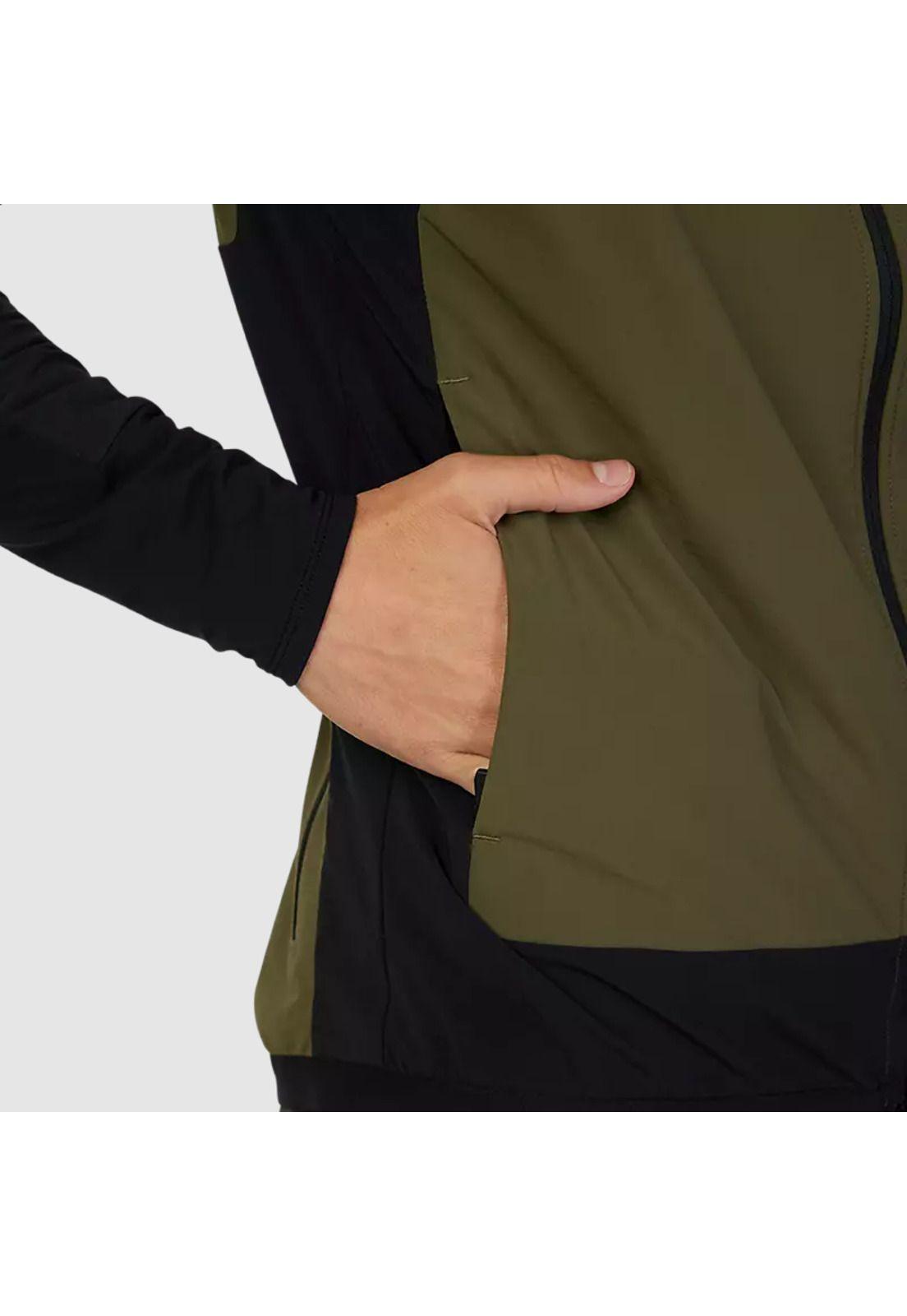 Chaqueta Bicicleta Defend Fire Alpha Sin Mangas Verde Oliva Fox-3