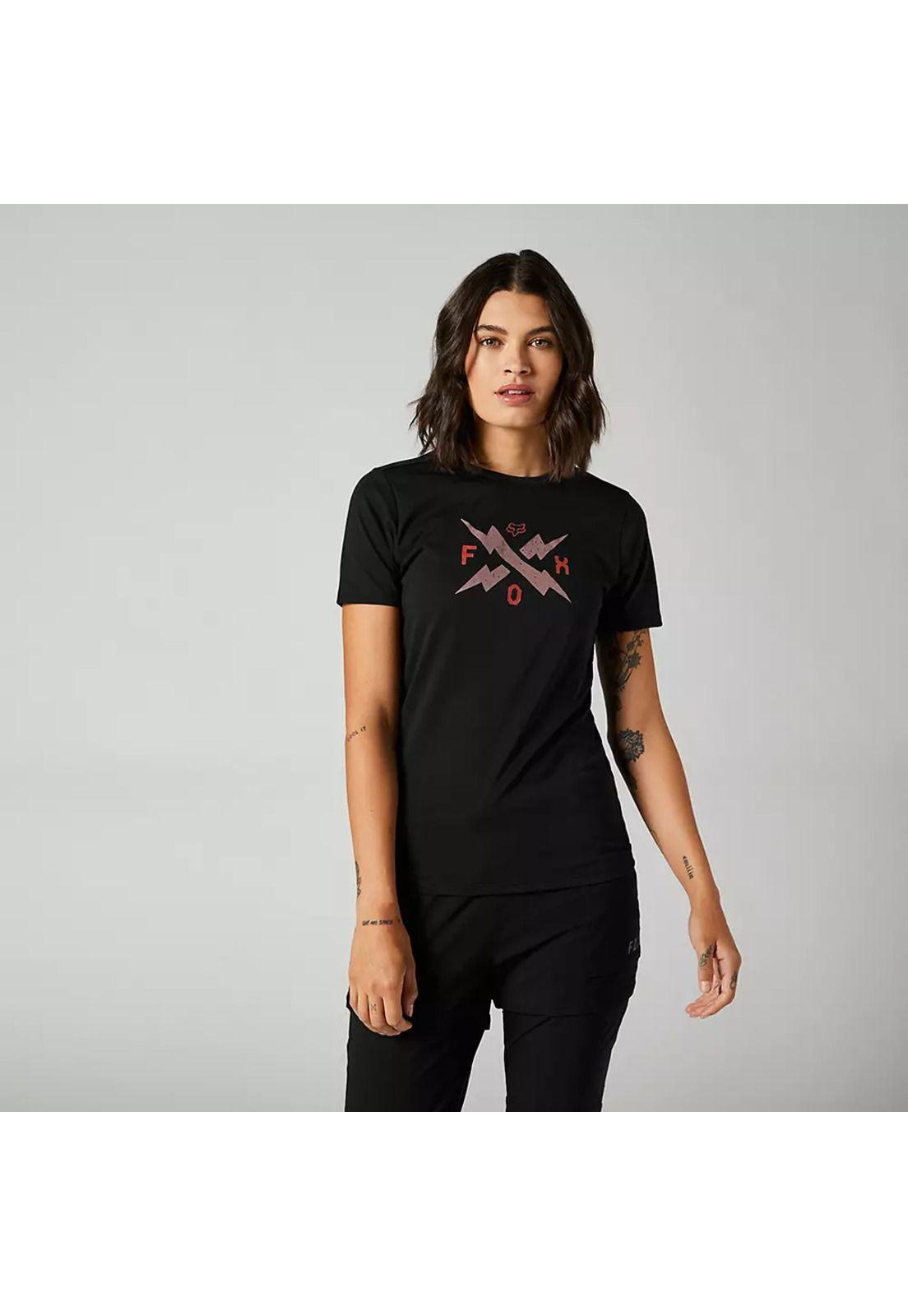 Polera Lifestyle Mujer Calibrated Negro Fox-1