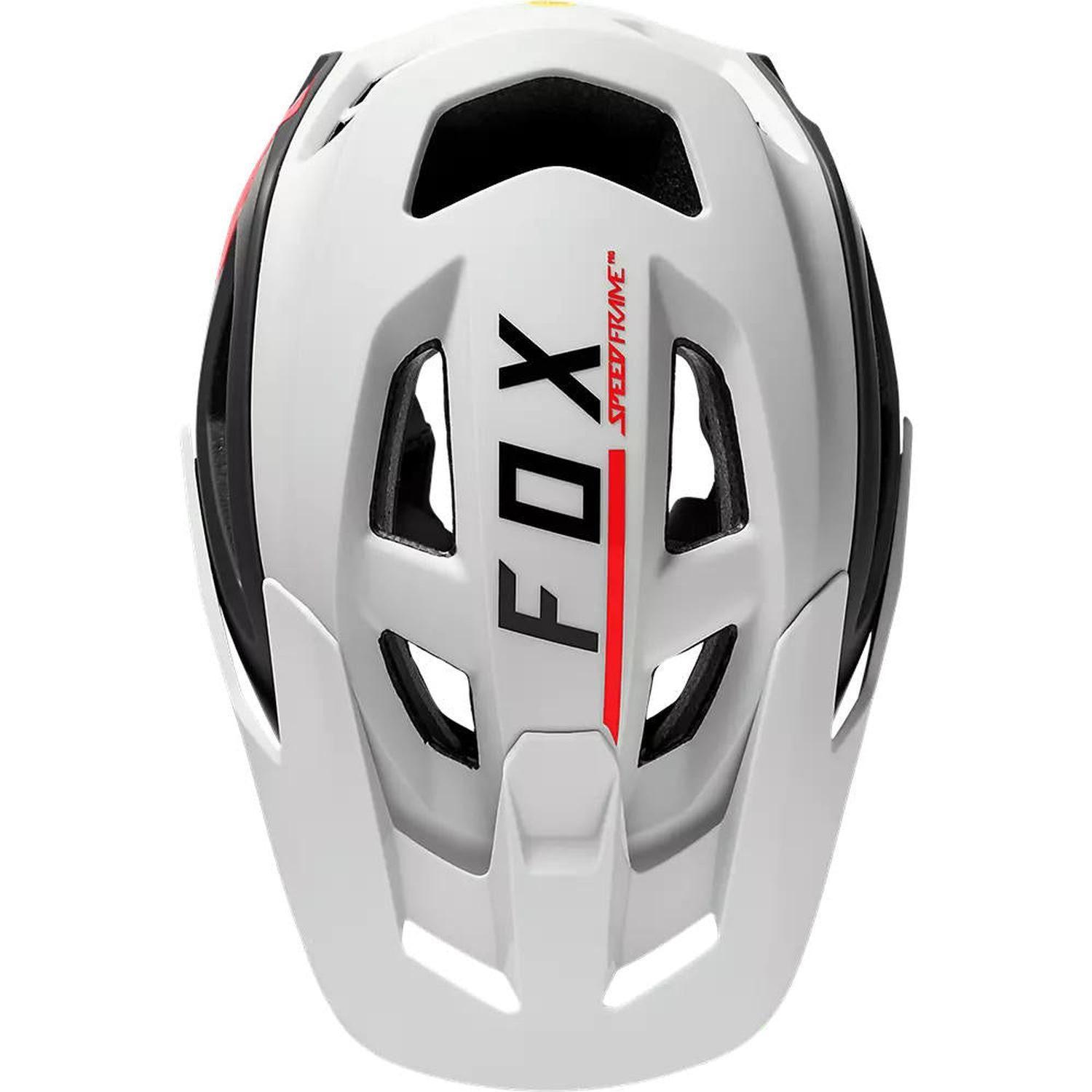 Casco Bicicleta Speedframe Pro Blocked Blanco/Negro Fox-3