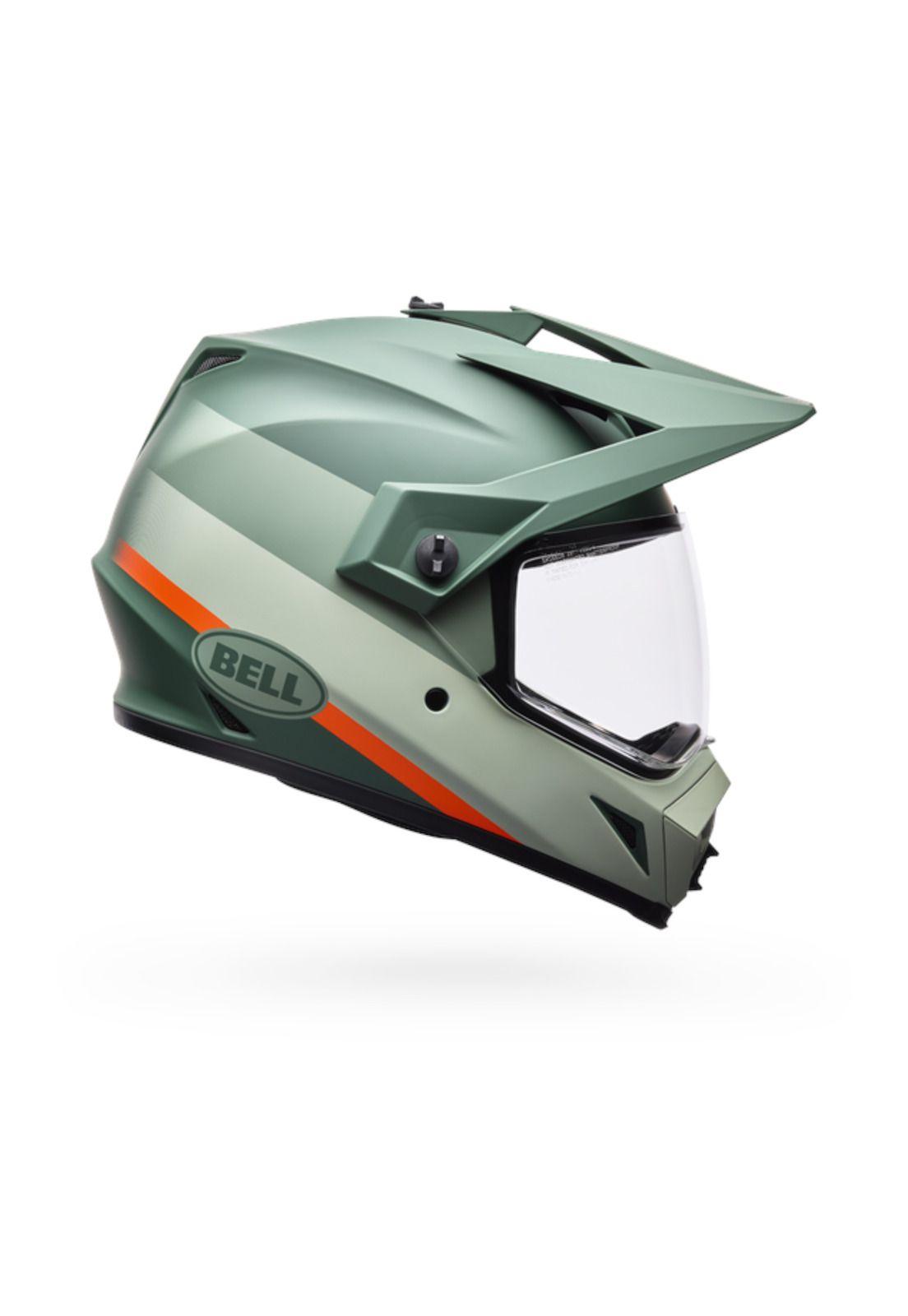 Casco Moto Calle MX-9 ADV Verde Certificado QR Bell-1