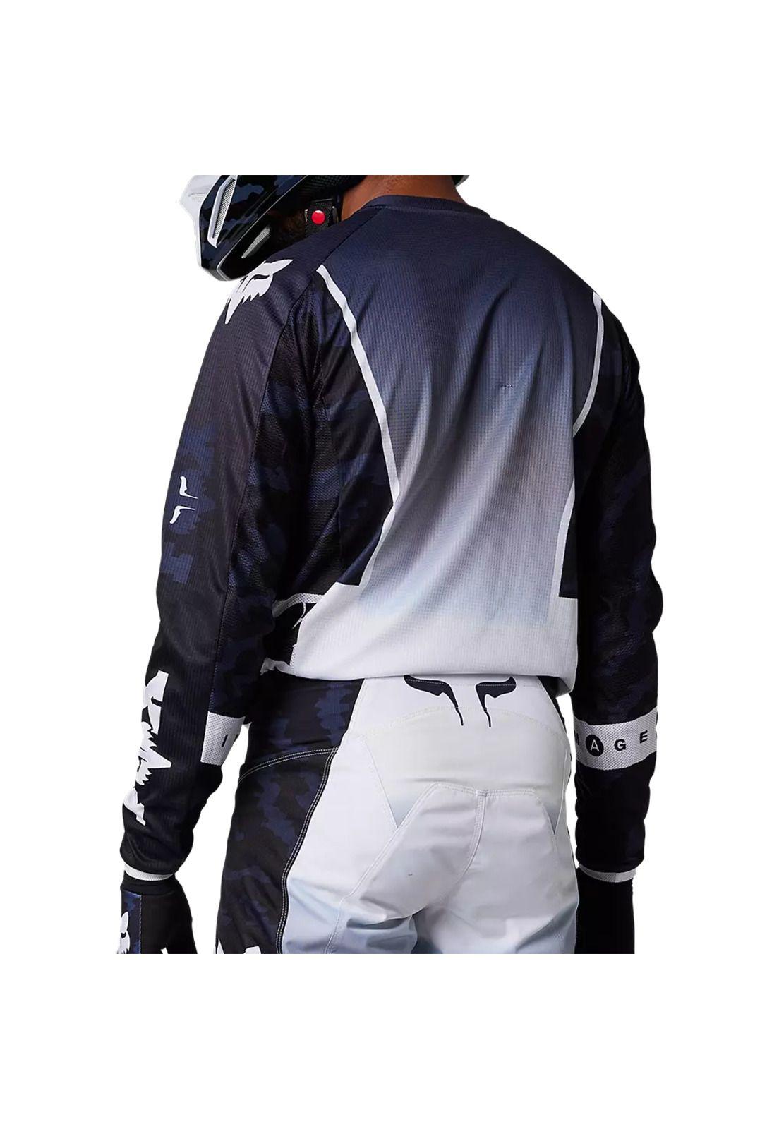 Polera Moto 180 Nuklr Azul/Blanco Fox-2